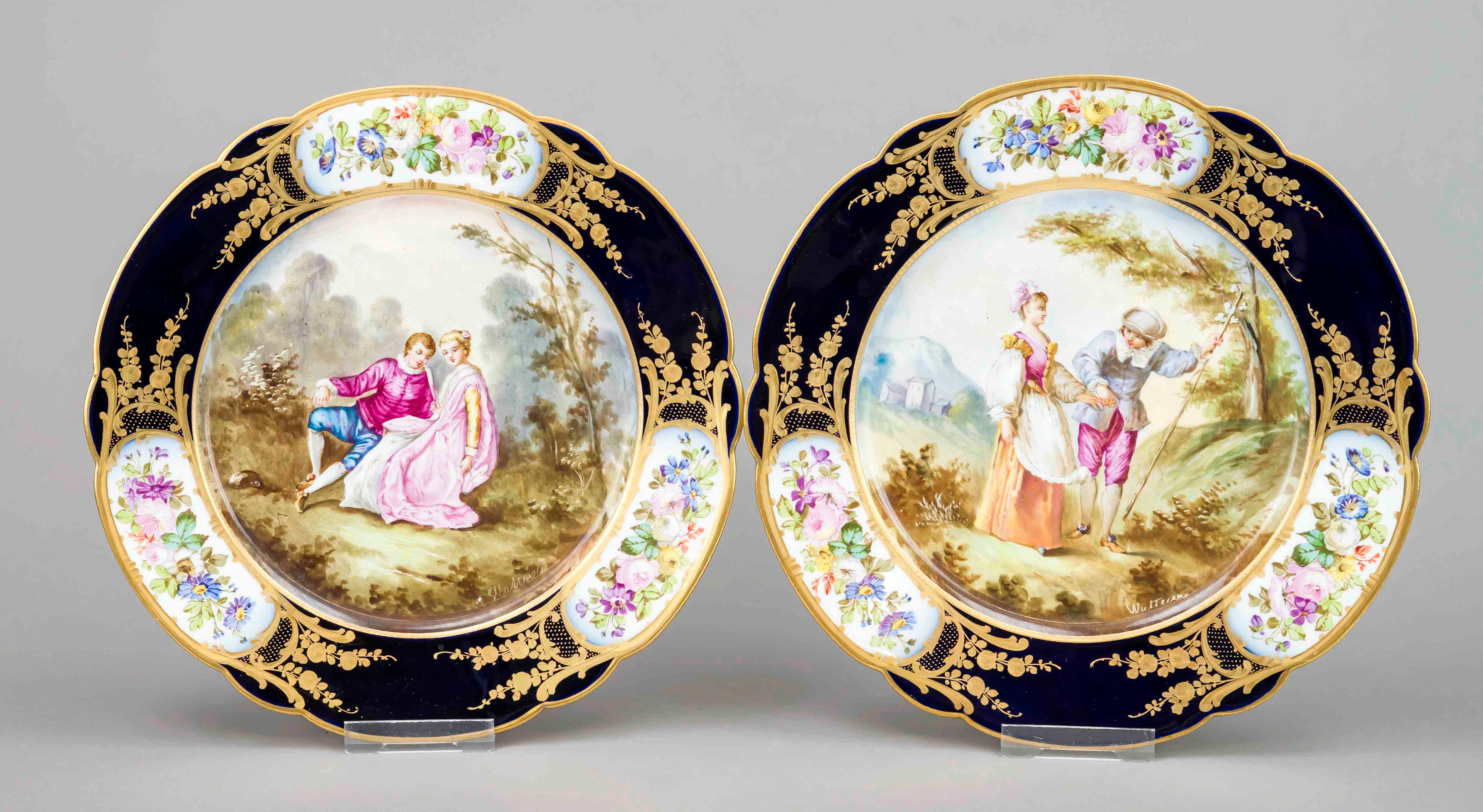 Zwei Teller, Sevres, Frankreich