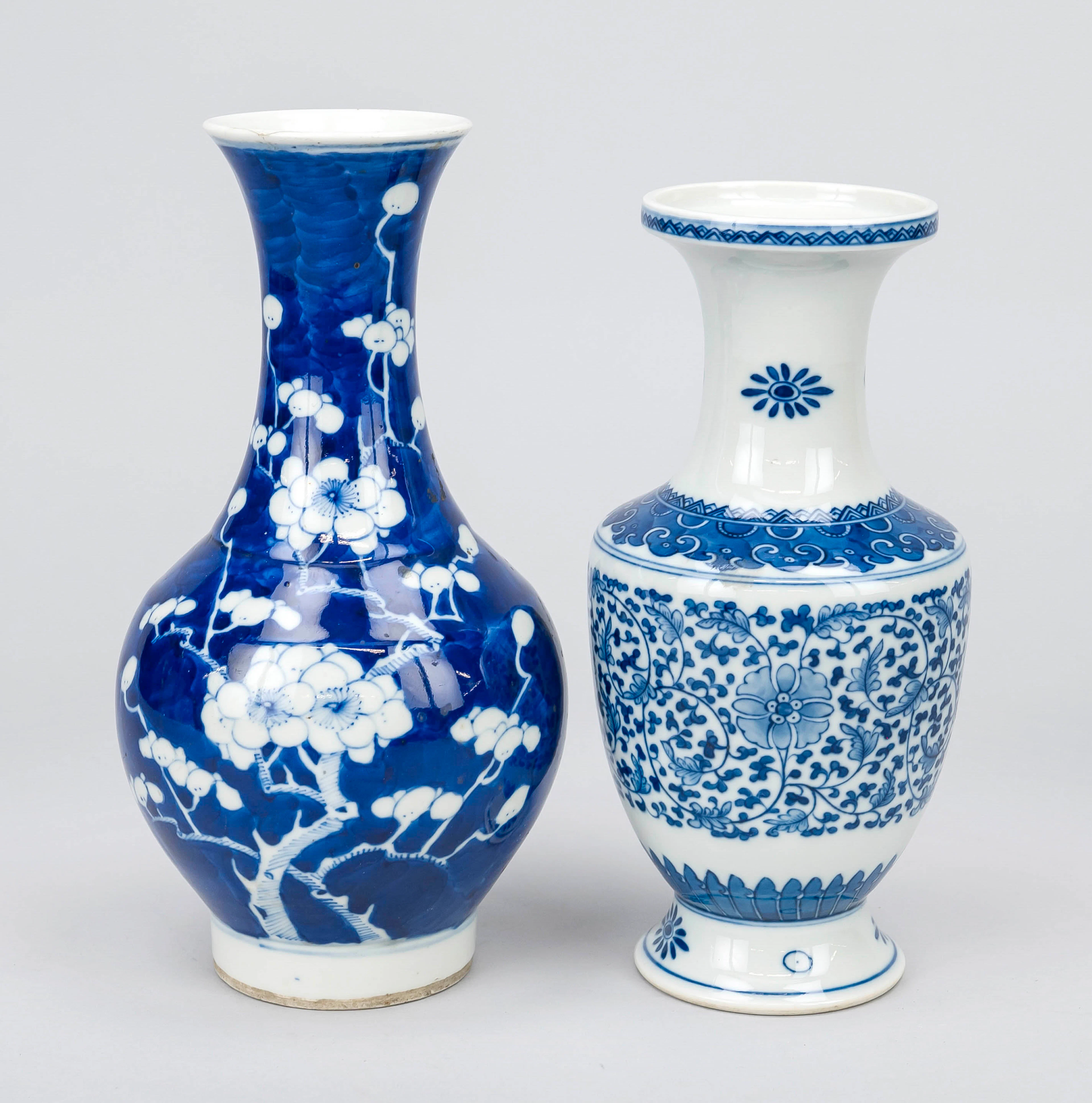 2 Vasen, China, 19. Jh., beide mi