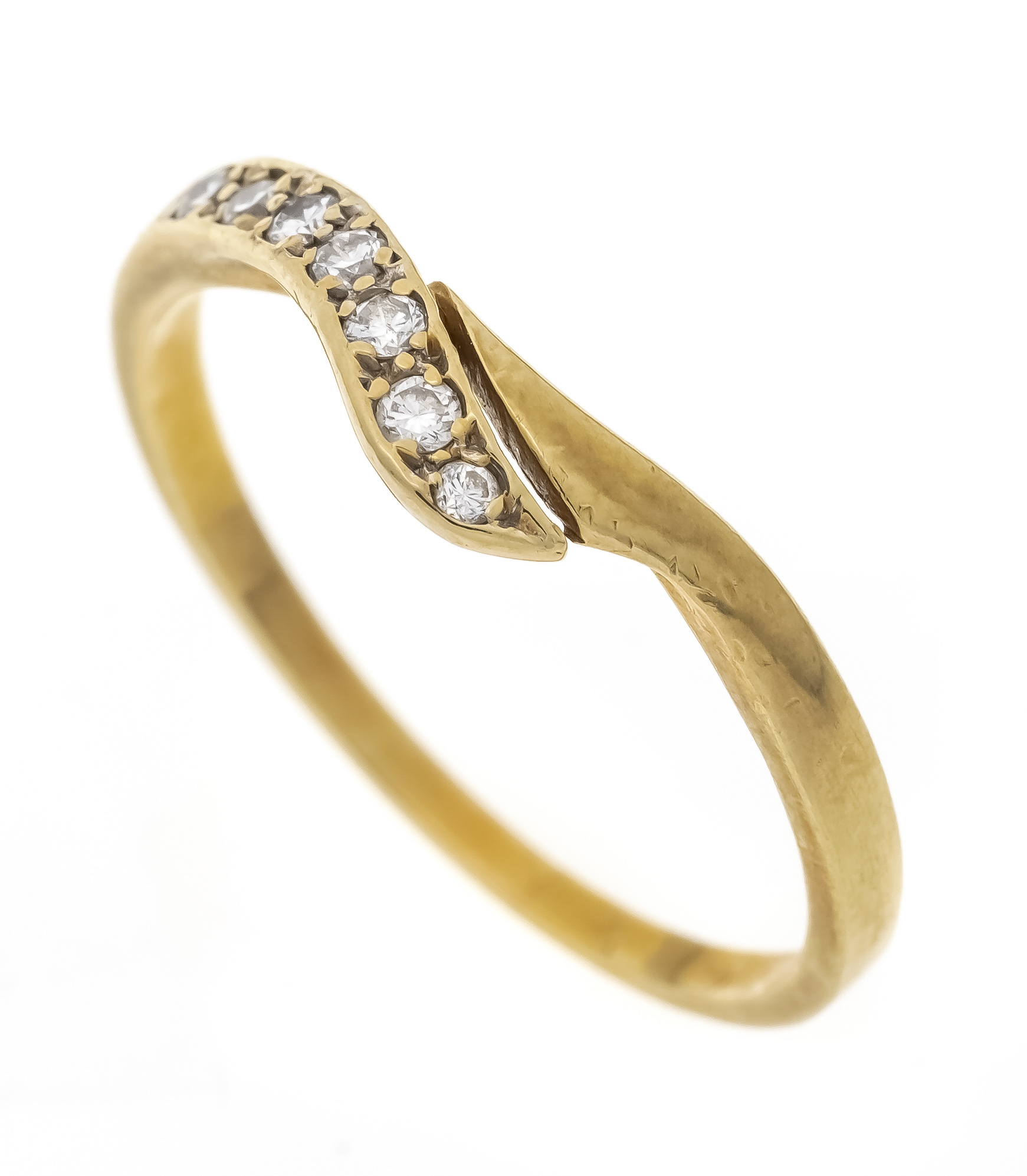 Brillant-Ring GG 585/000 mit 7 Br