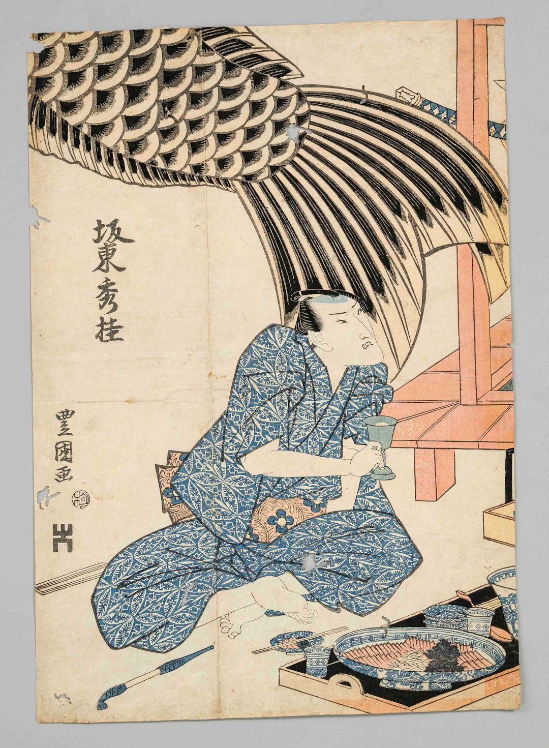 Ukiyo-e Farbholzschnitt Utagawa T