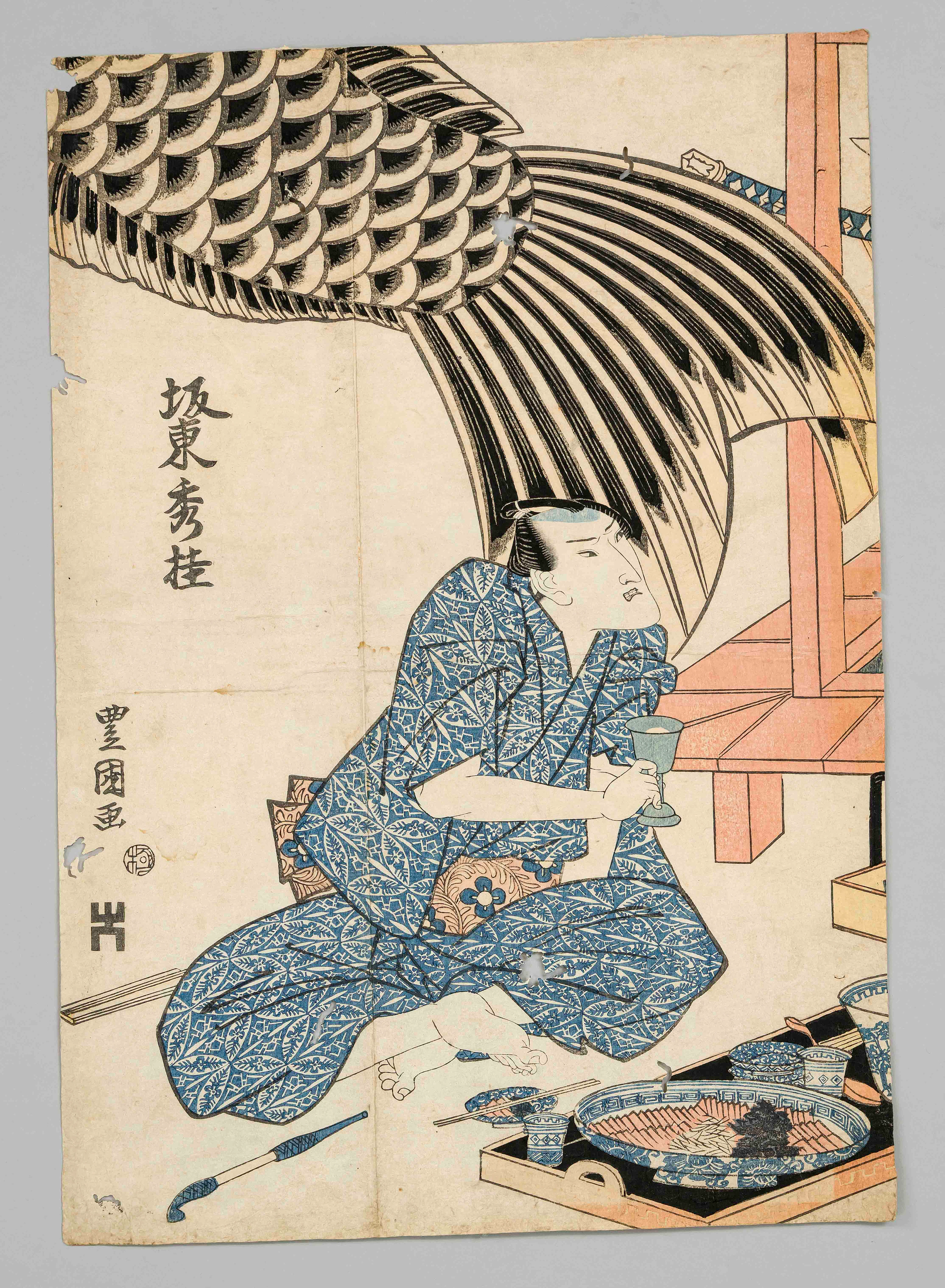 Ukiyo-e Farbholzschnitt Utagawa T