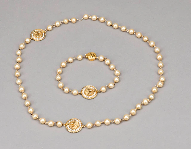 Chanel, Vintage Kette aus Kunstpe
