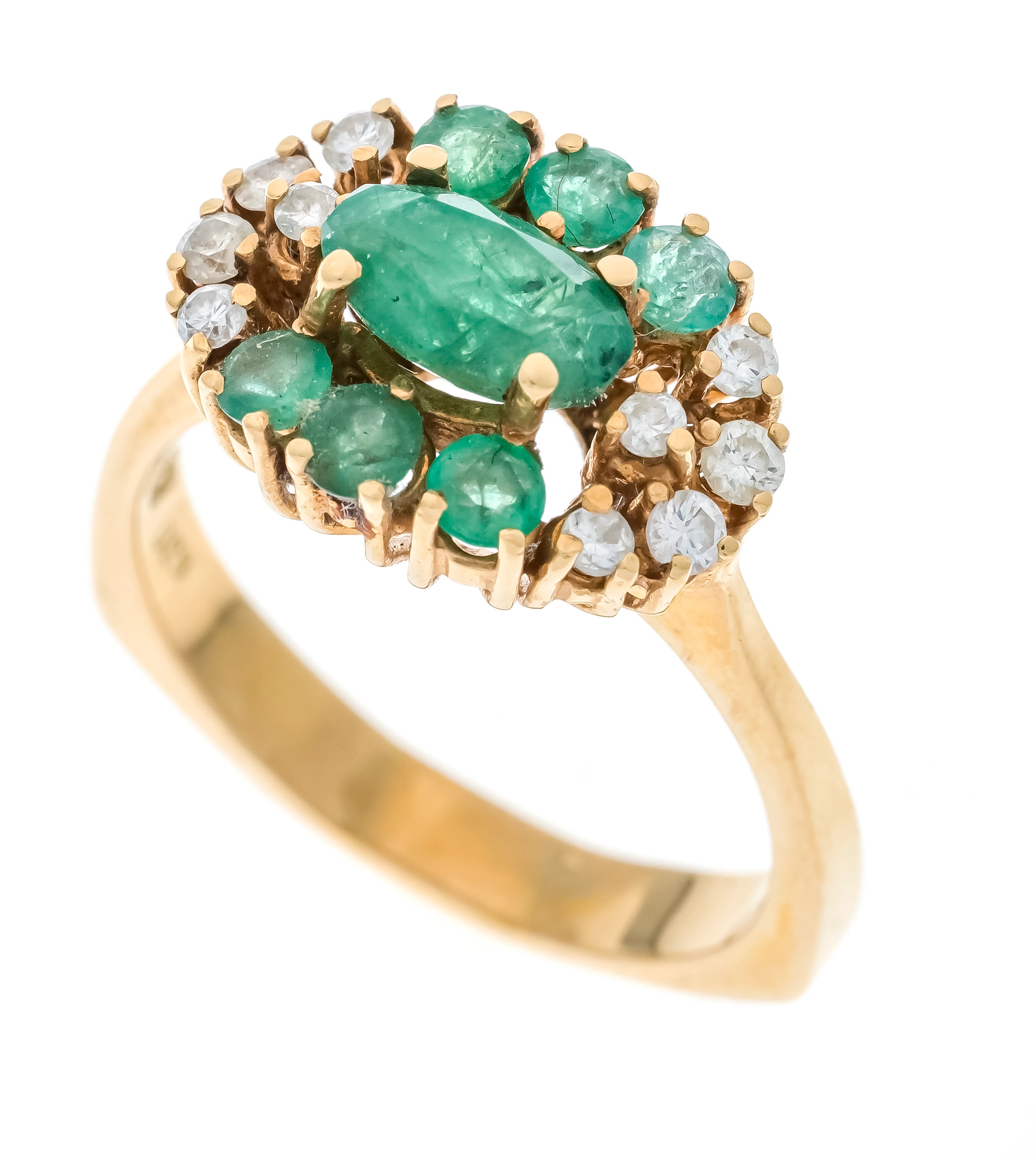 Smaragd-Brillant-Ring GG 750/000