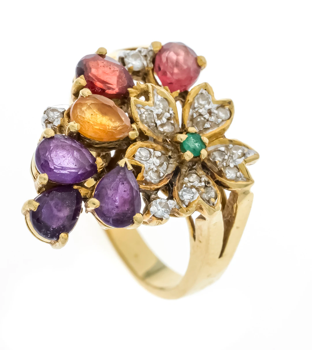 Multicolor-Ring GG 750/000 mit 3