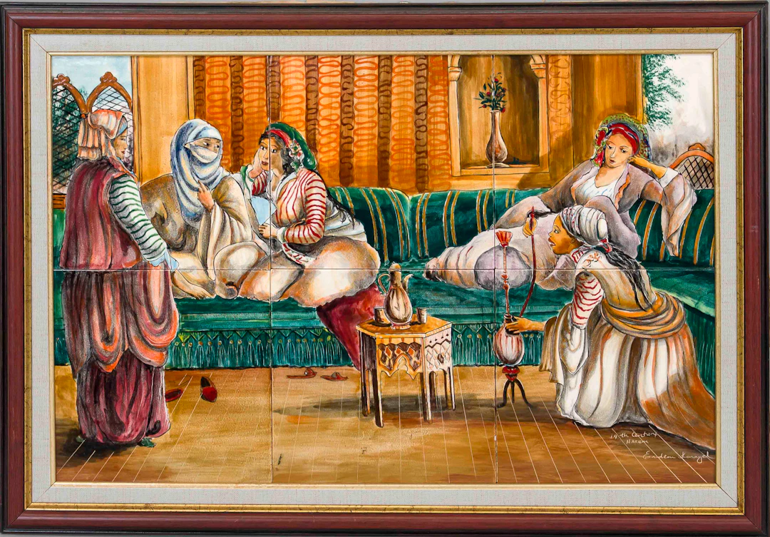 Fliesenbild mit orientalischer Sz