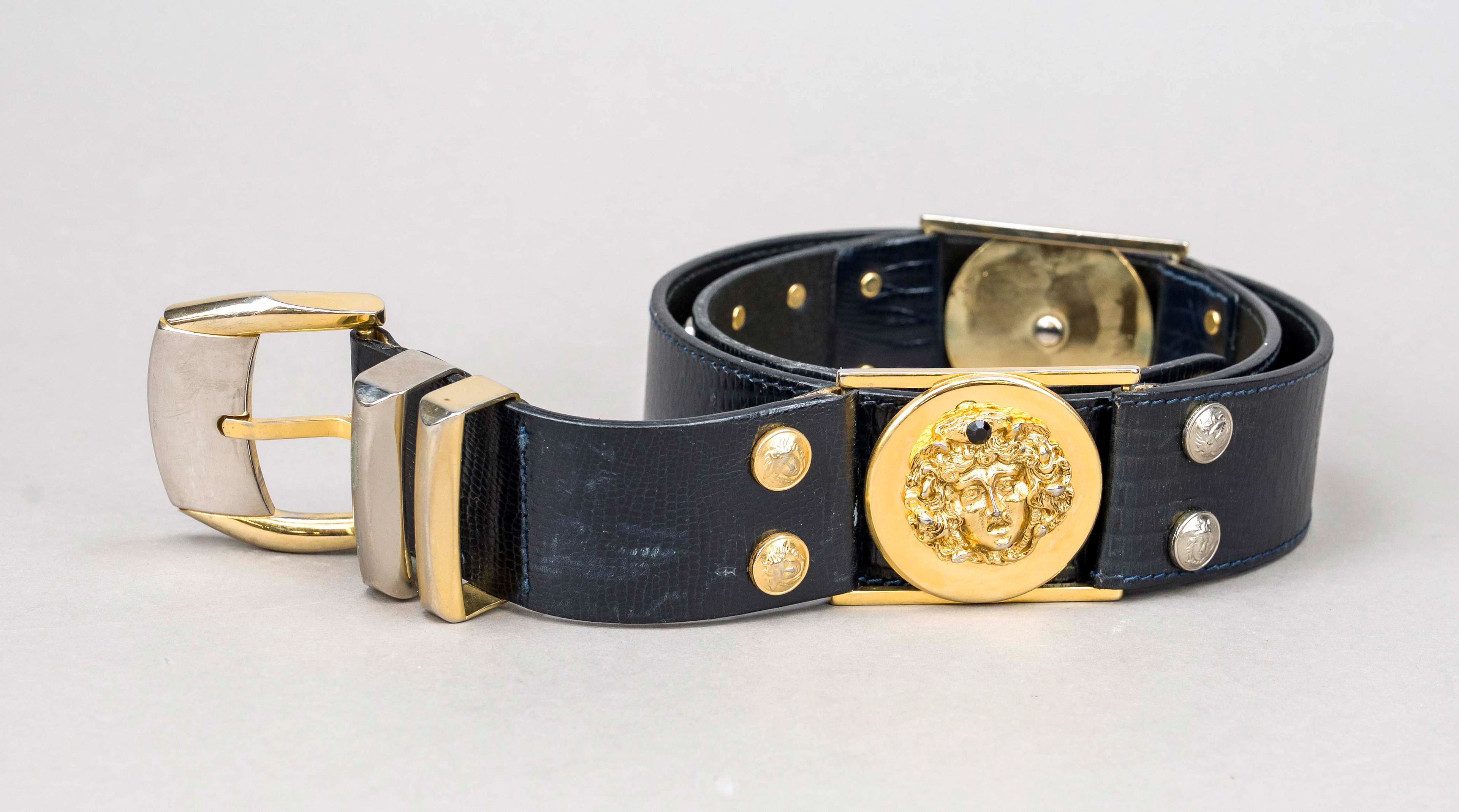 Versace, schwerer Gürtel, schwarz