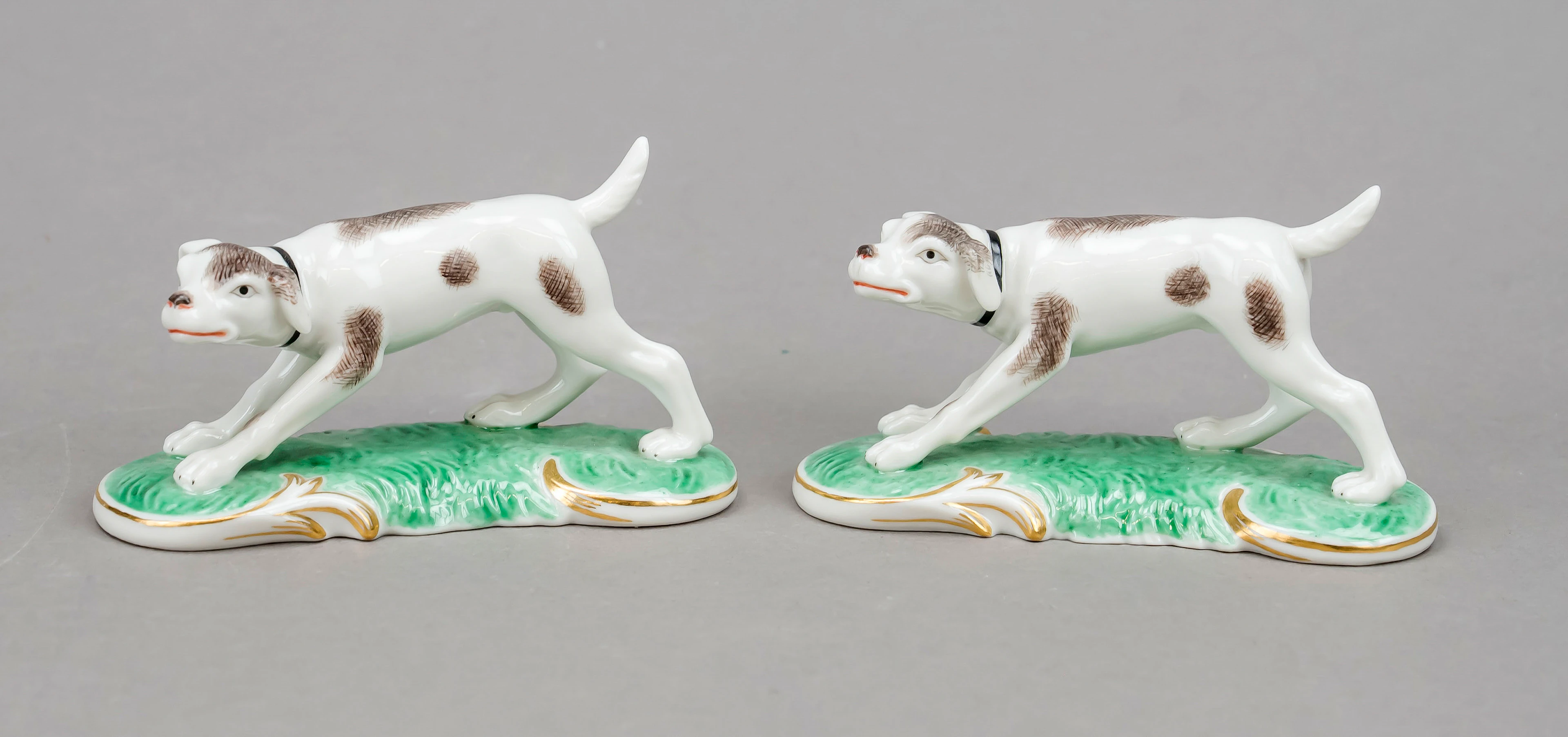 2 einzelne Hunde, Nymphenburg, An