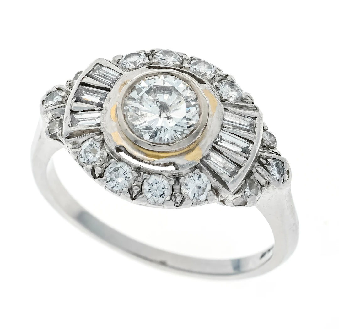 Brillant-Ring Platin / Iridium, b