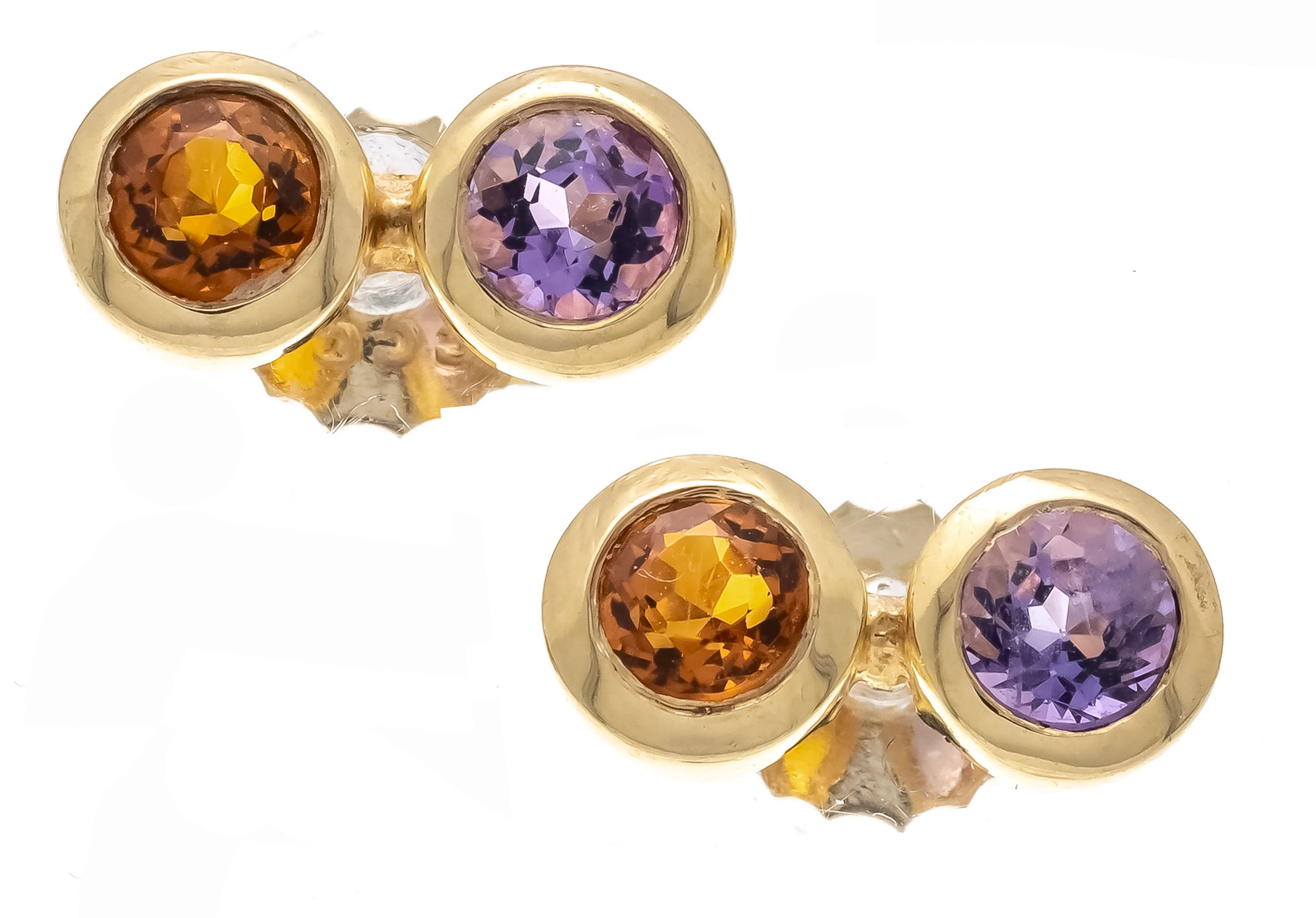 Amethyst-Citrin-Ohrstecker GG 333