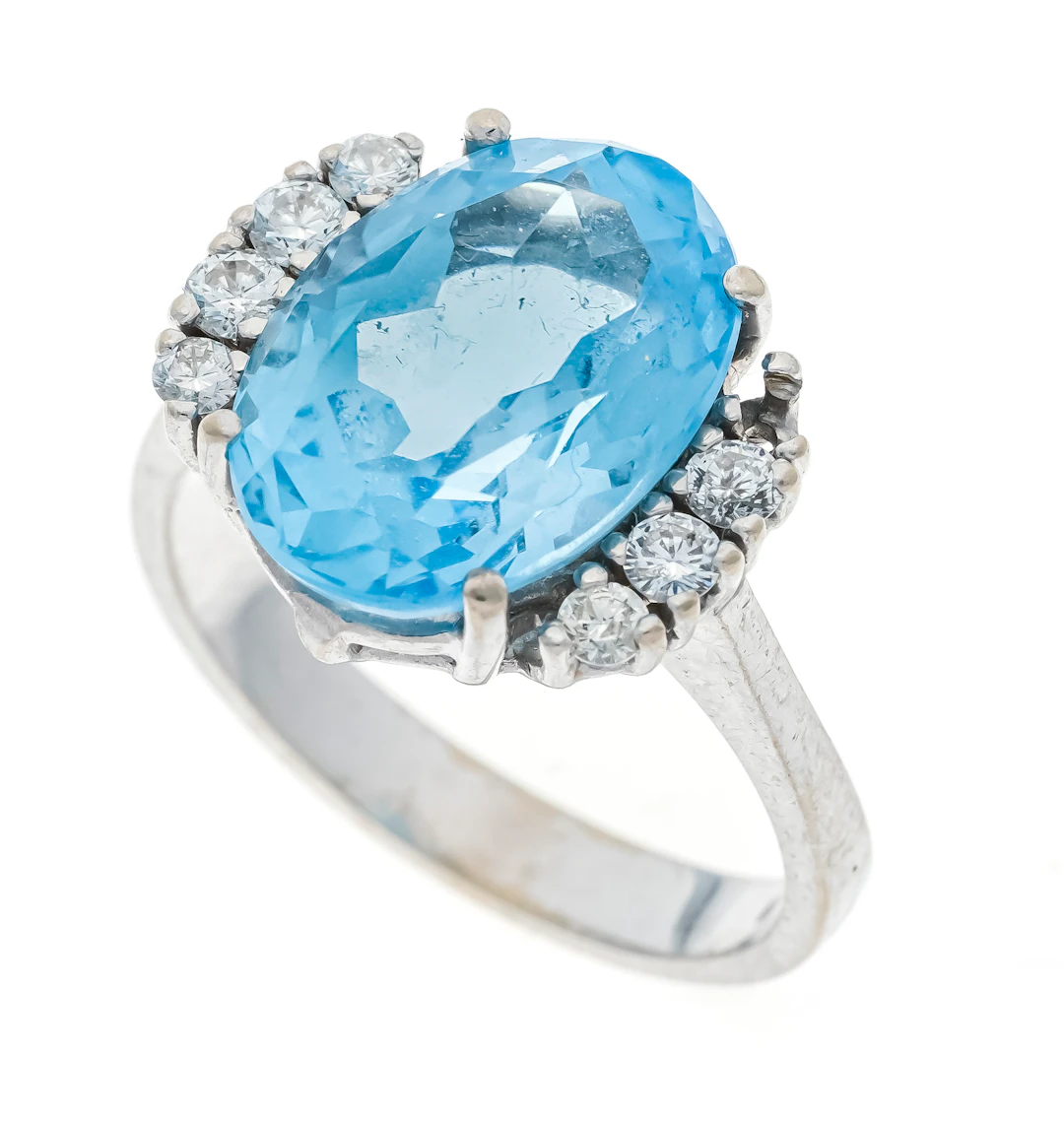 Blautopas-Brillant-Ring WG 585/00