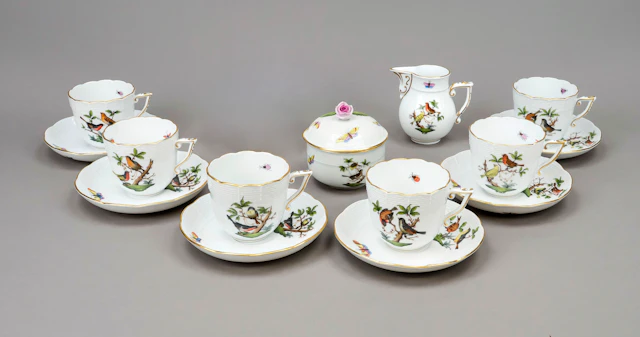 Kaffeeset für 6 Personen, Herend
