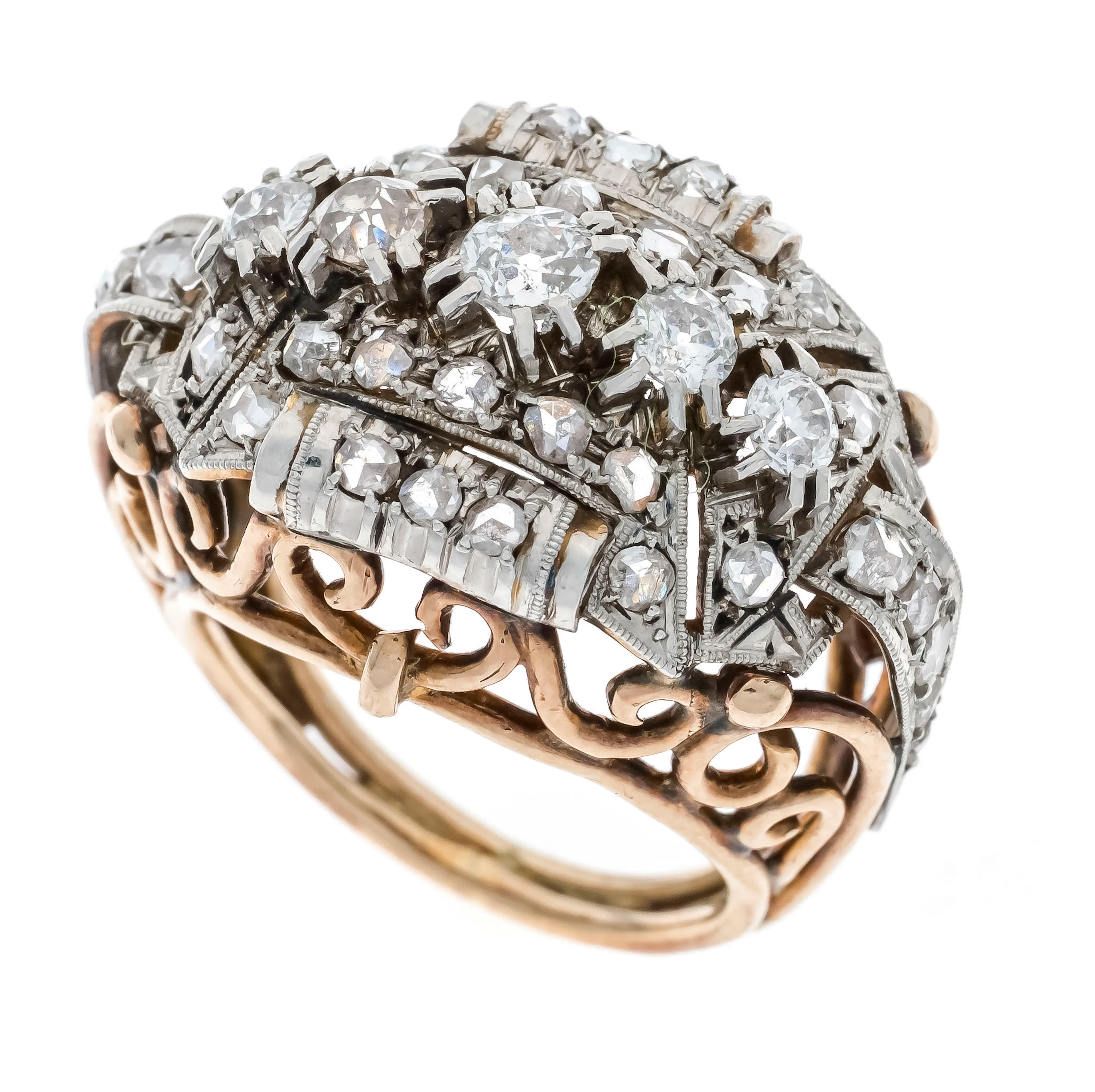 Altschliff-Diamant-Kuppelring um