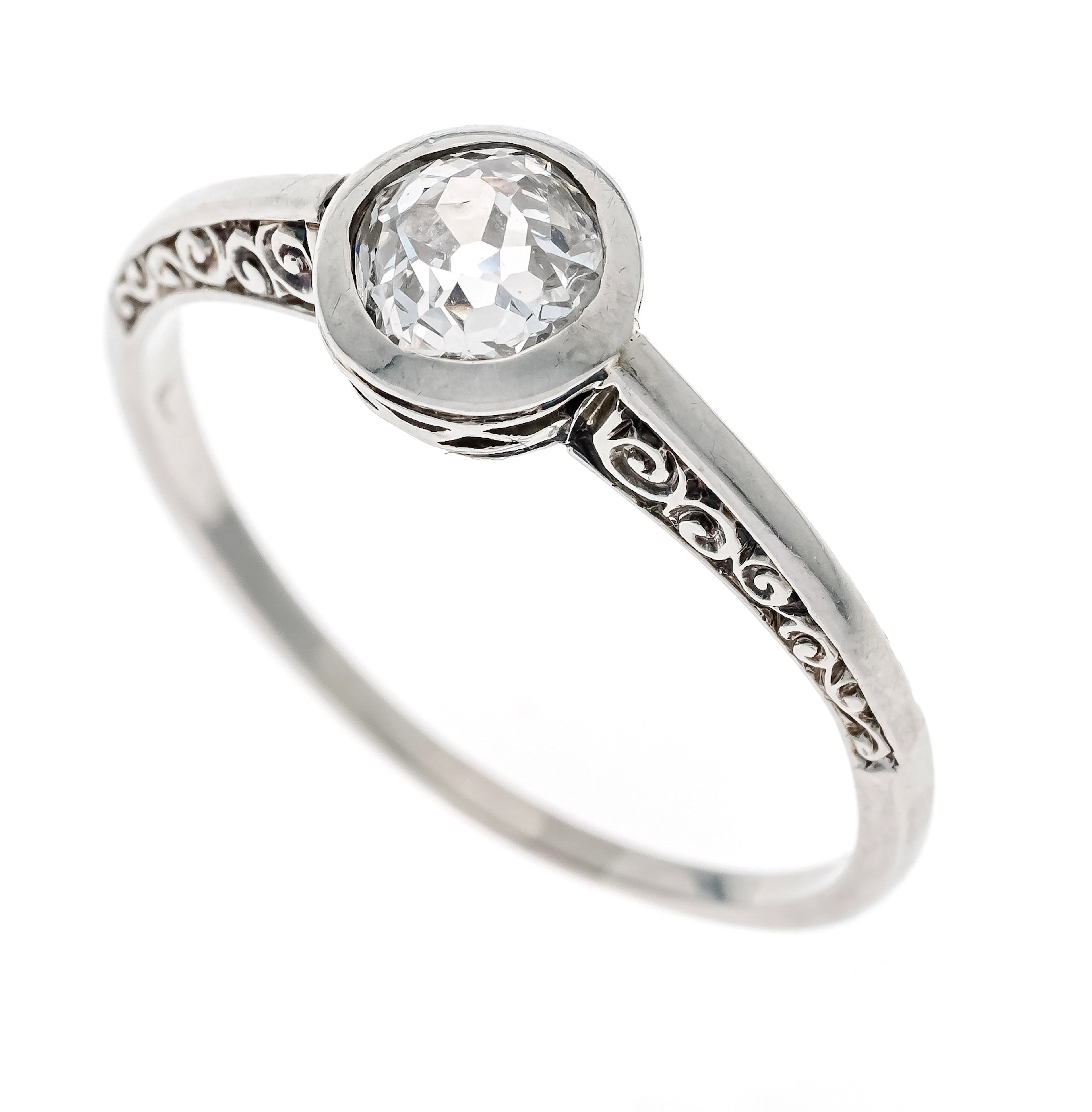 Solitär Altschliff-Diamant-Ring W