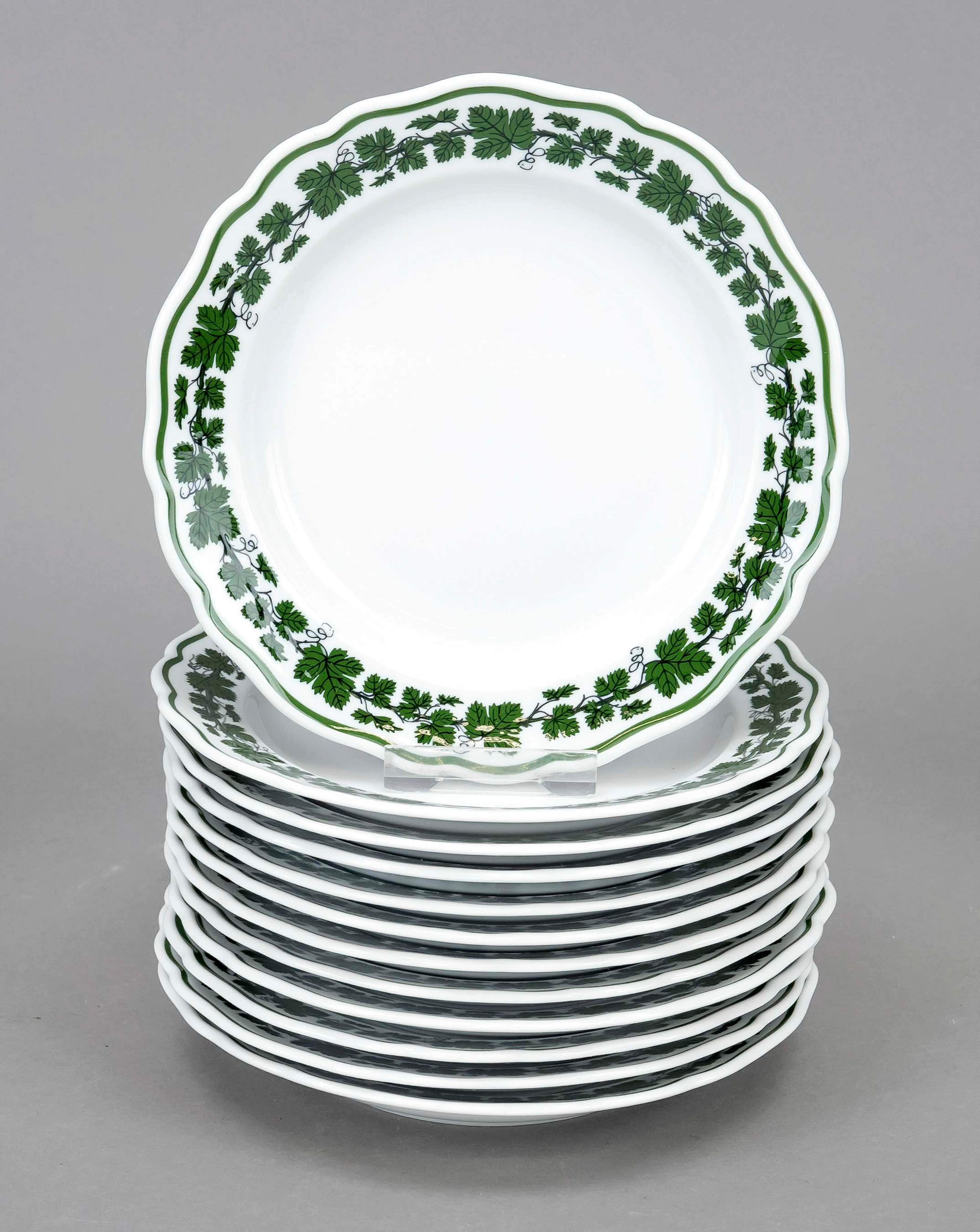 12 Dessertteller, Meissen, 1970-8