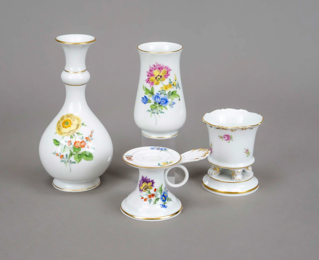 4 Teile Meissen, Ende 20. Jh., 1.