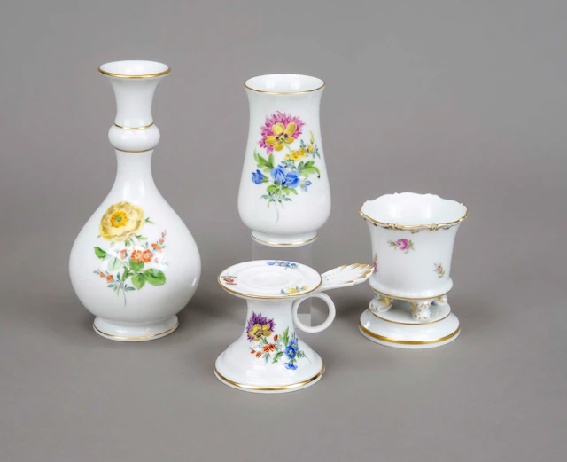 4 Teile Meissen, Ende 20. Jh., 1.