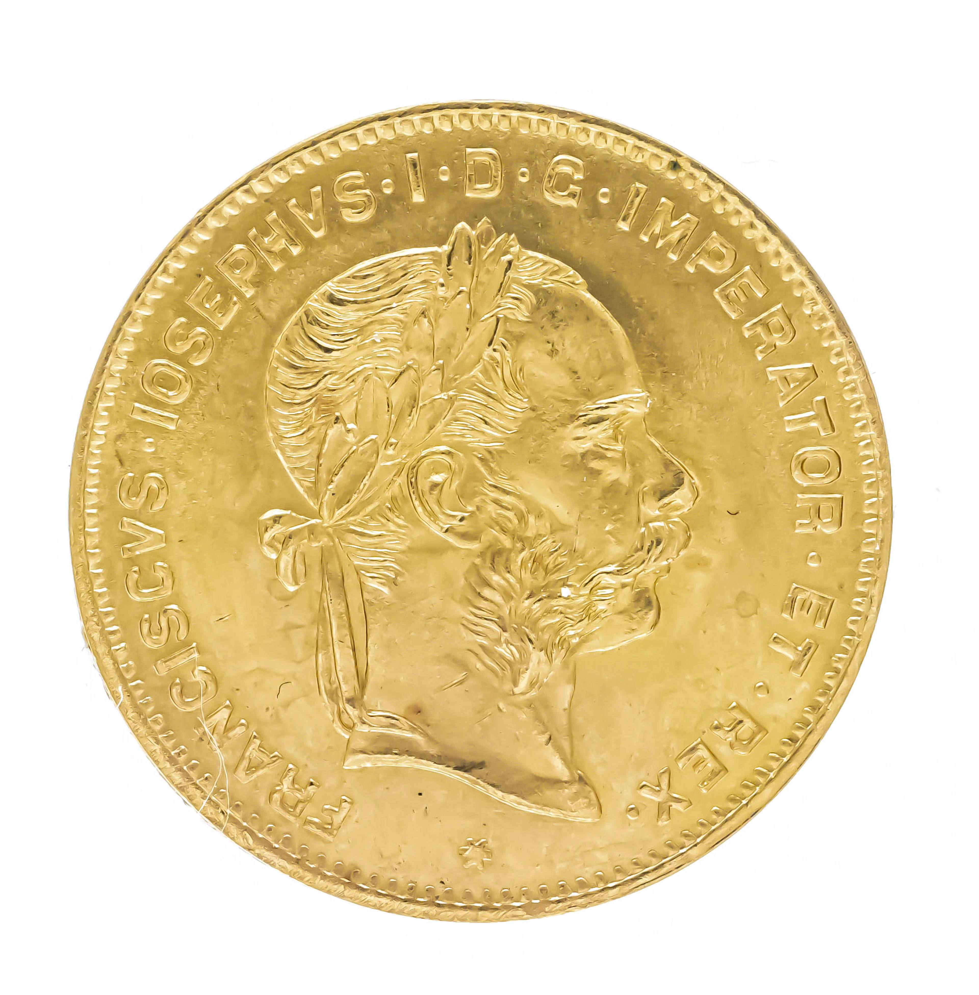 Goldmünze 10 Franken bzw. 4 Flori