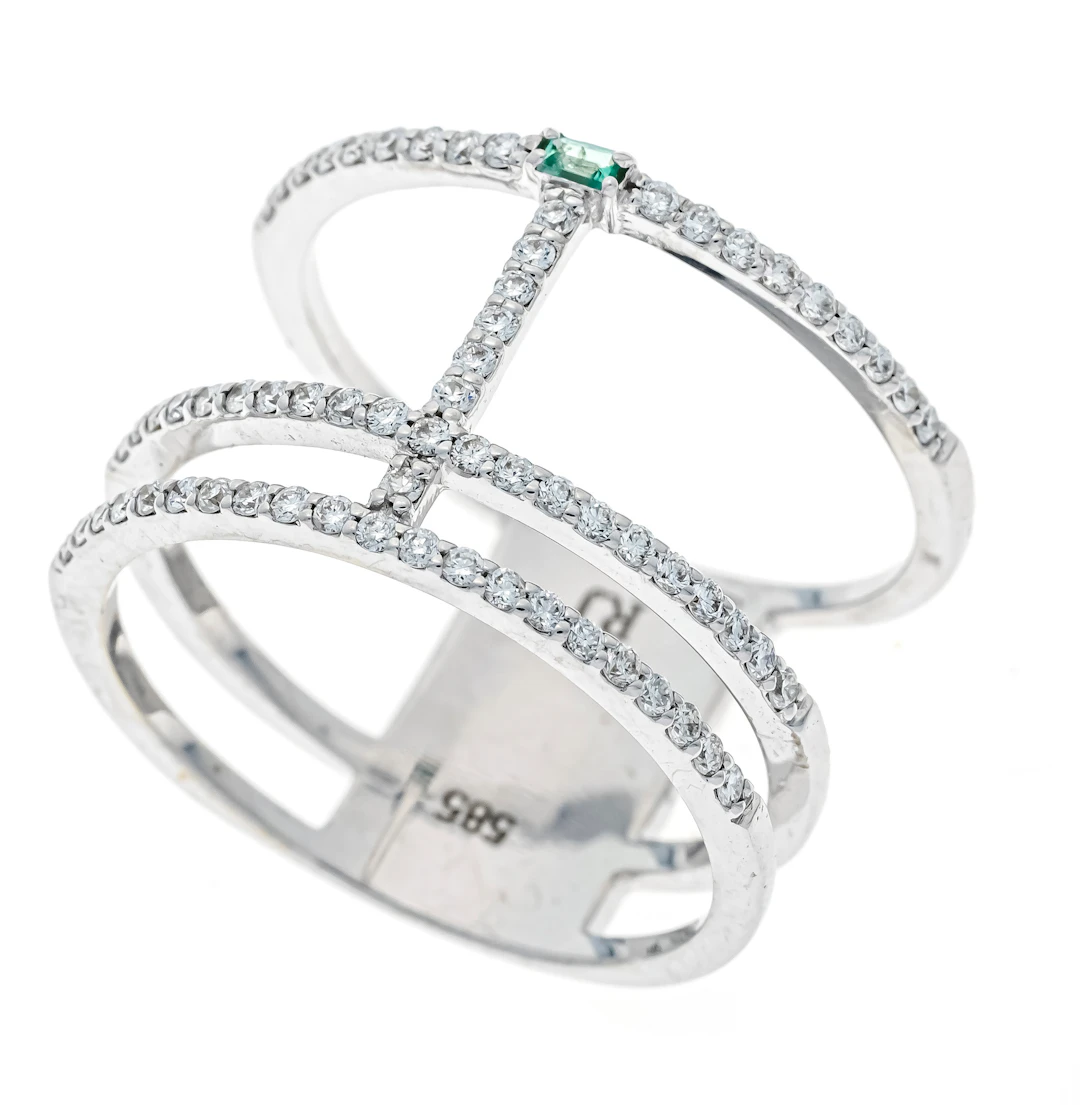 Turmalin-Brillant-Ring WG 585/000
