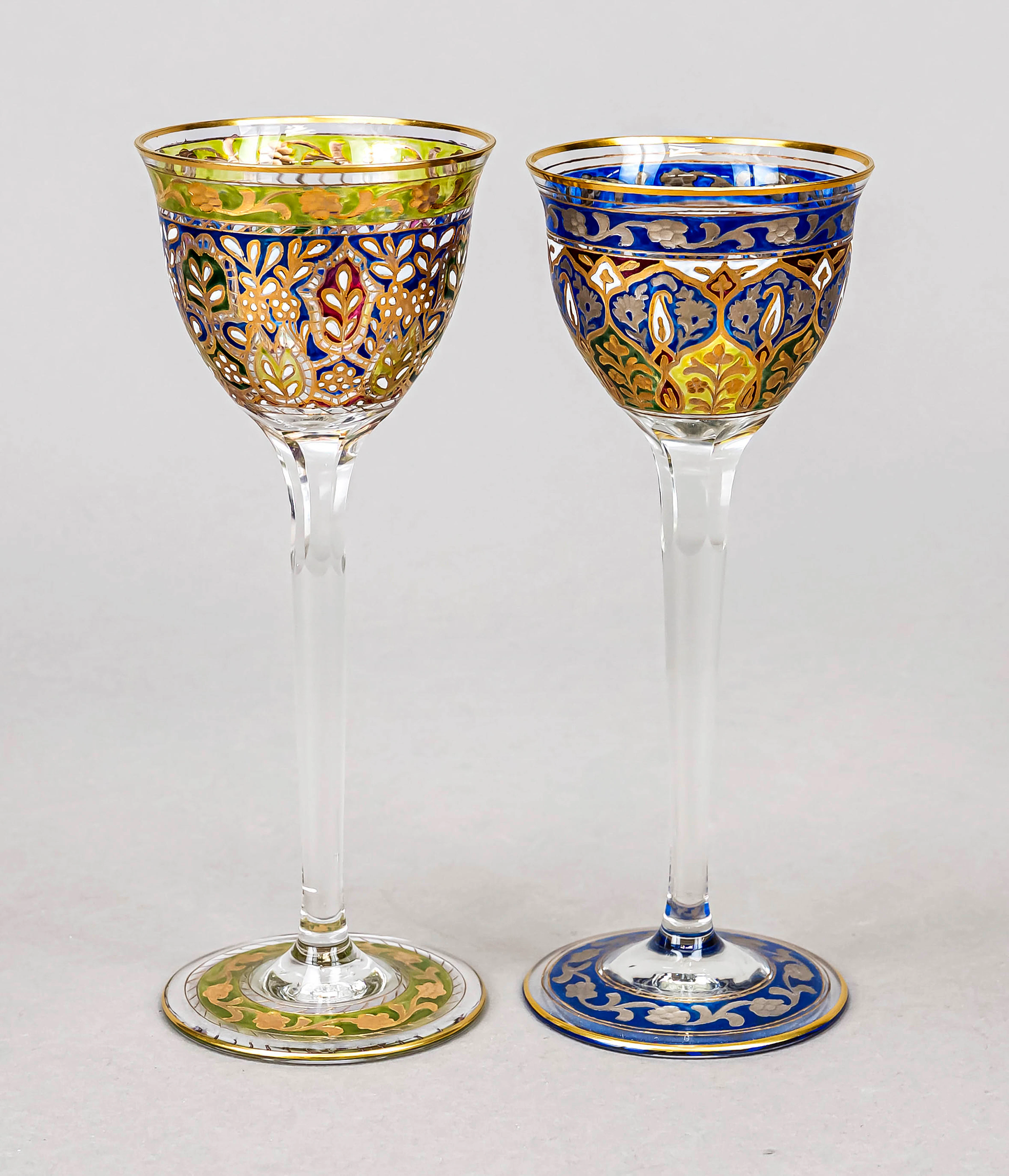 Zwei Jugendstil-Stengelgläser, An