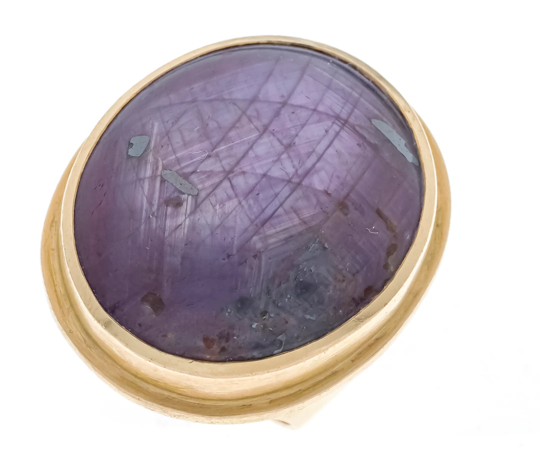 Massiver Sternsaphir-Ring GG 750/