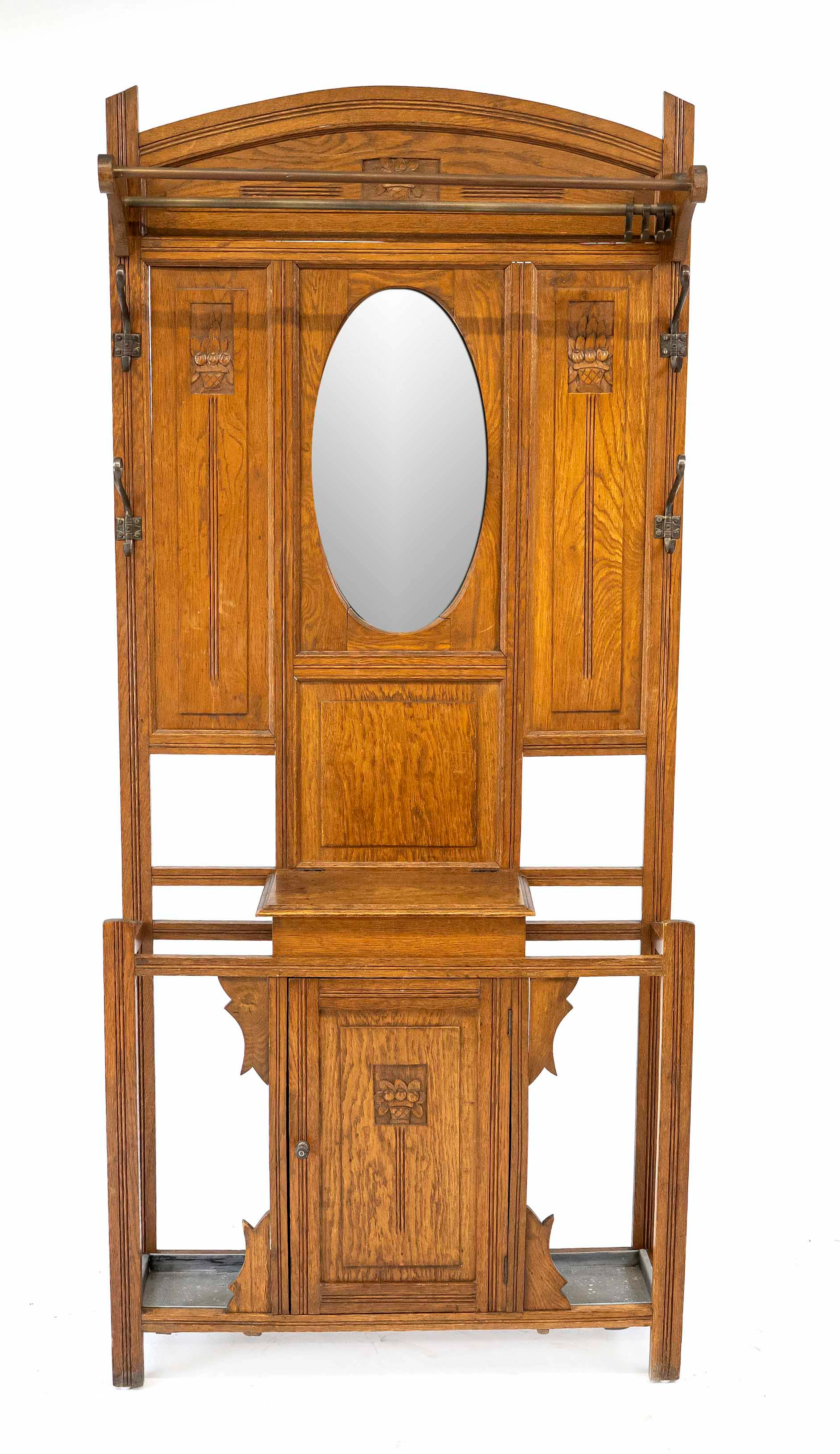 Jugendstil-Garderobe um1910, Eiche