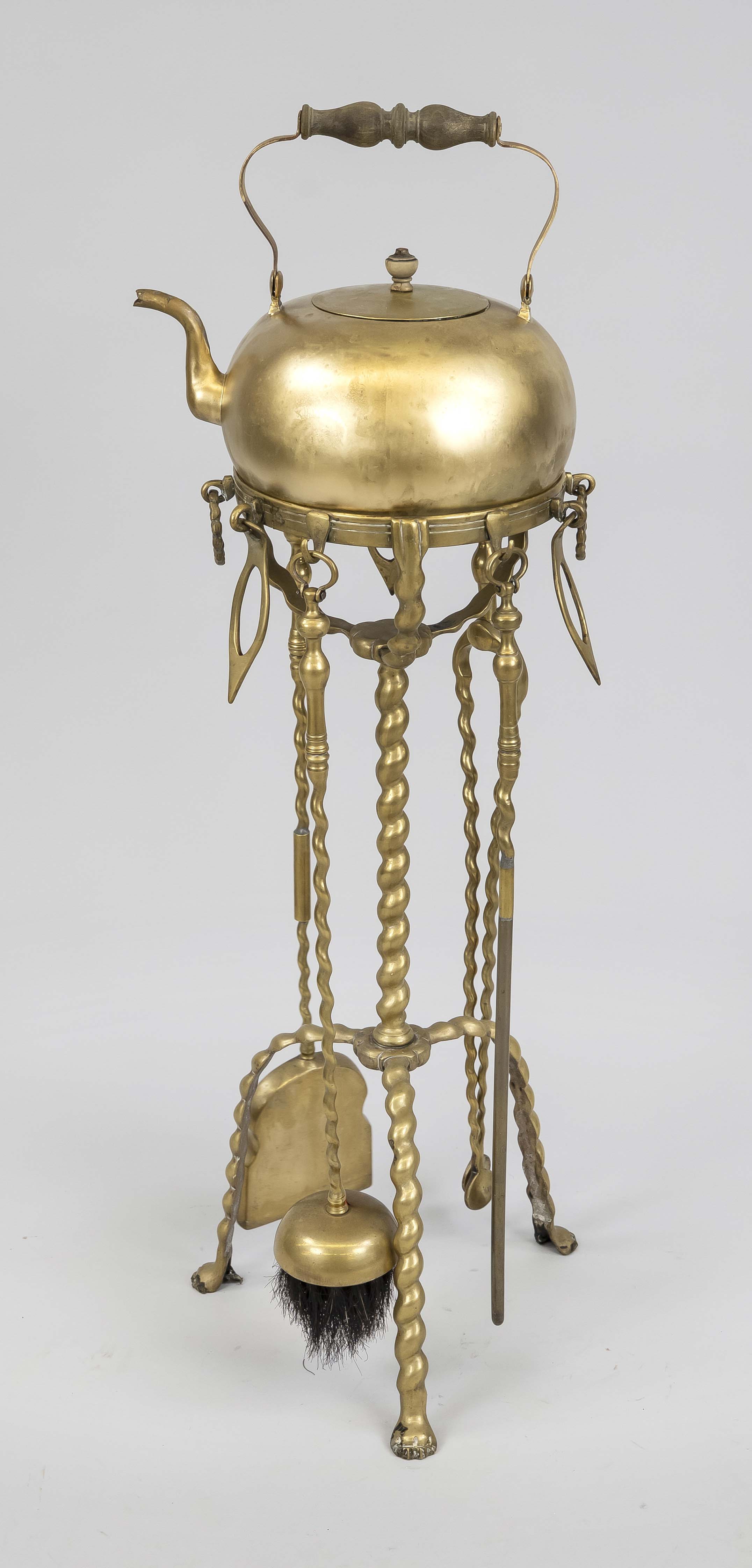 Kaminset, Ende 19. Jh., Messing. 4