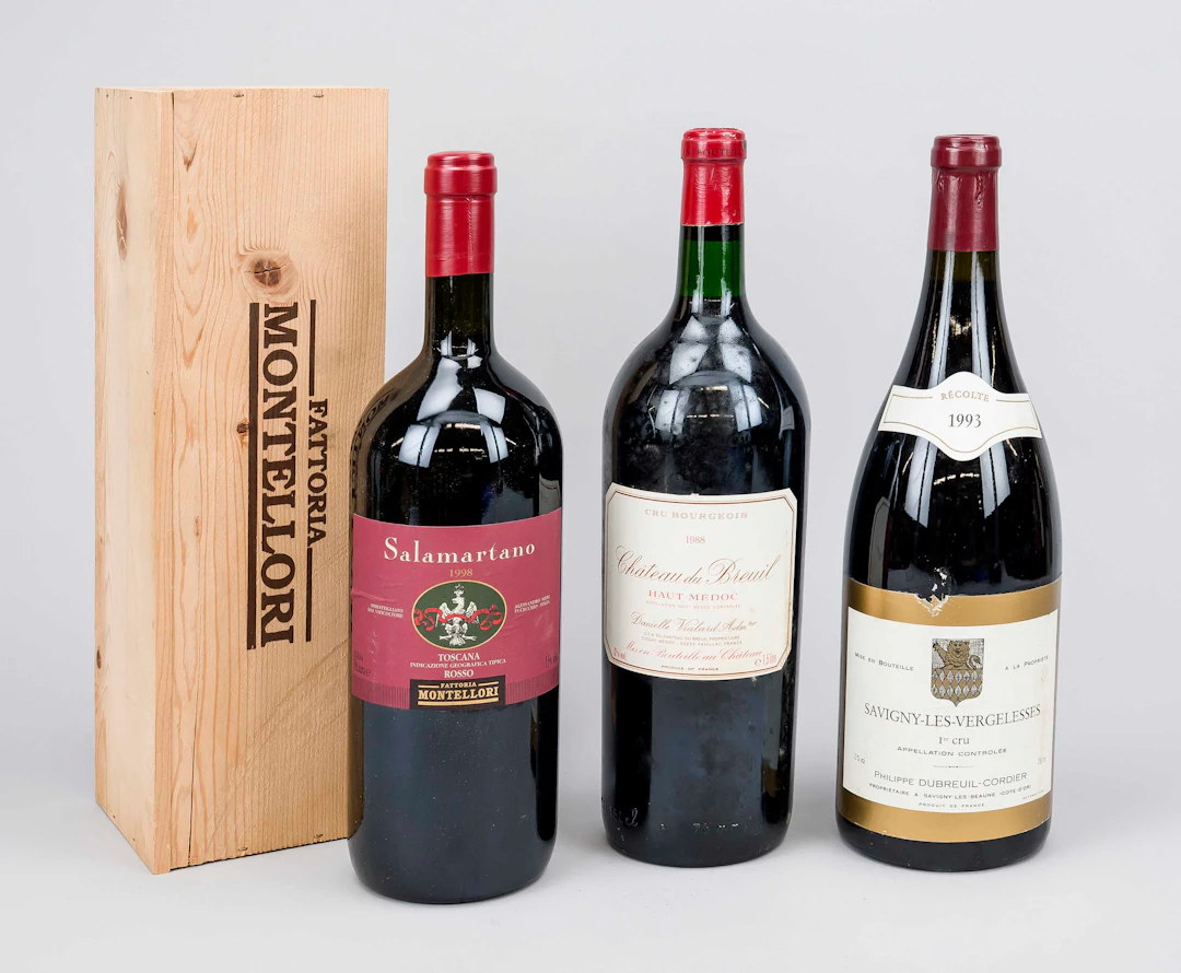 3 Magnum Flaschen Wein, Frankreic