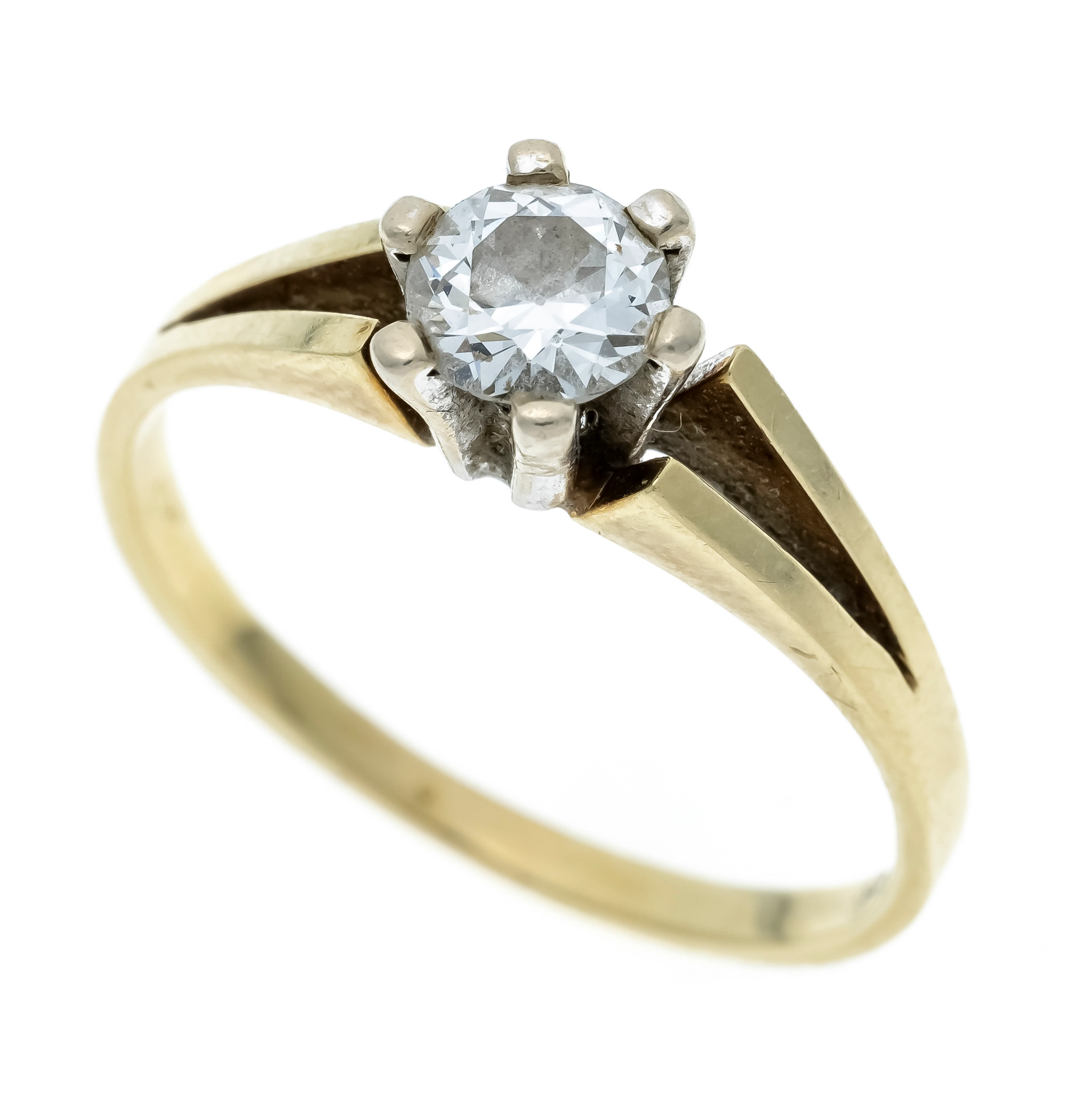Altschliff-Diamant-Ring GG/WG 585