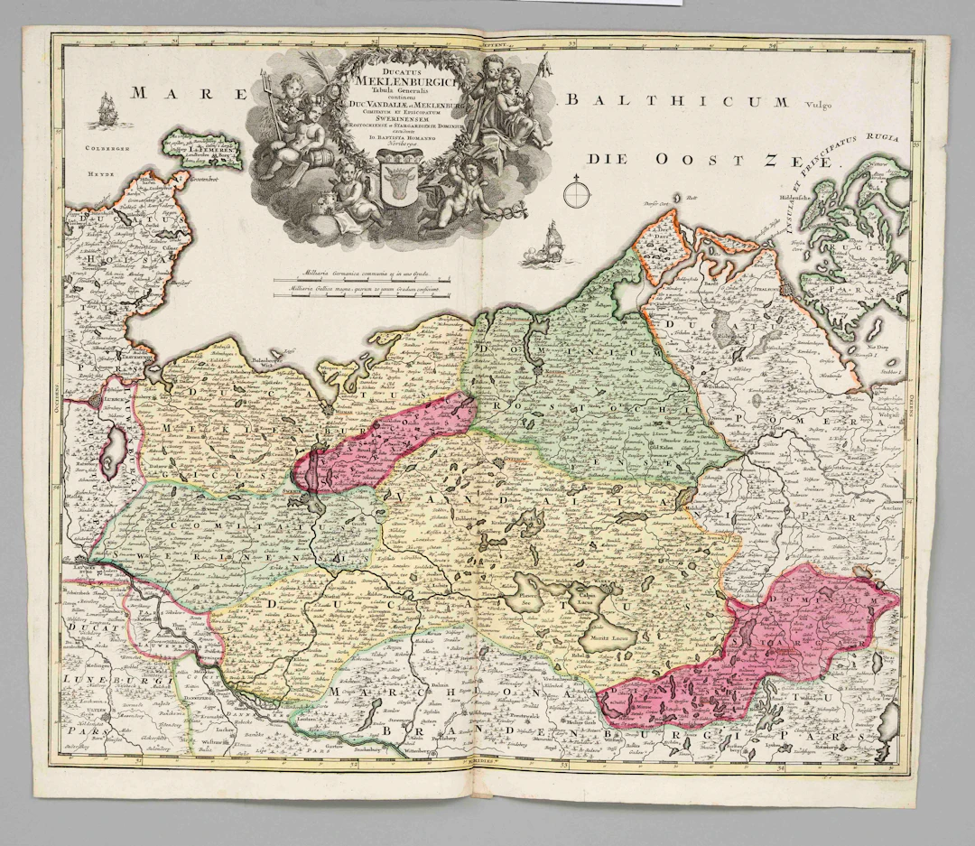 Historische Karte von Mecklenburg