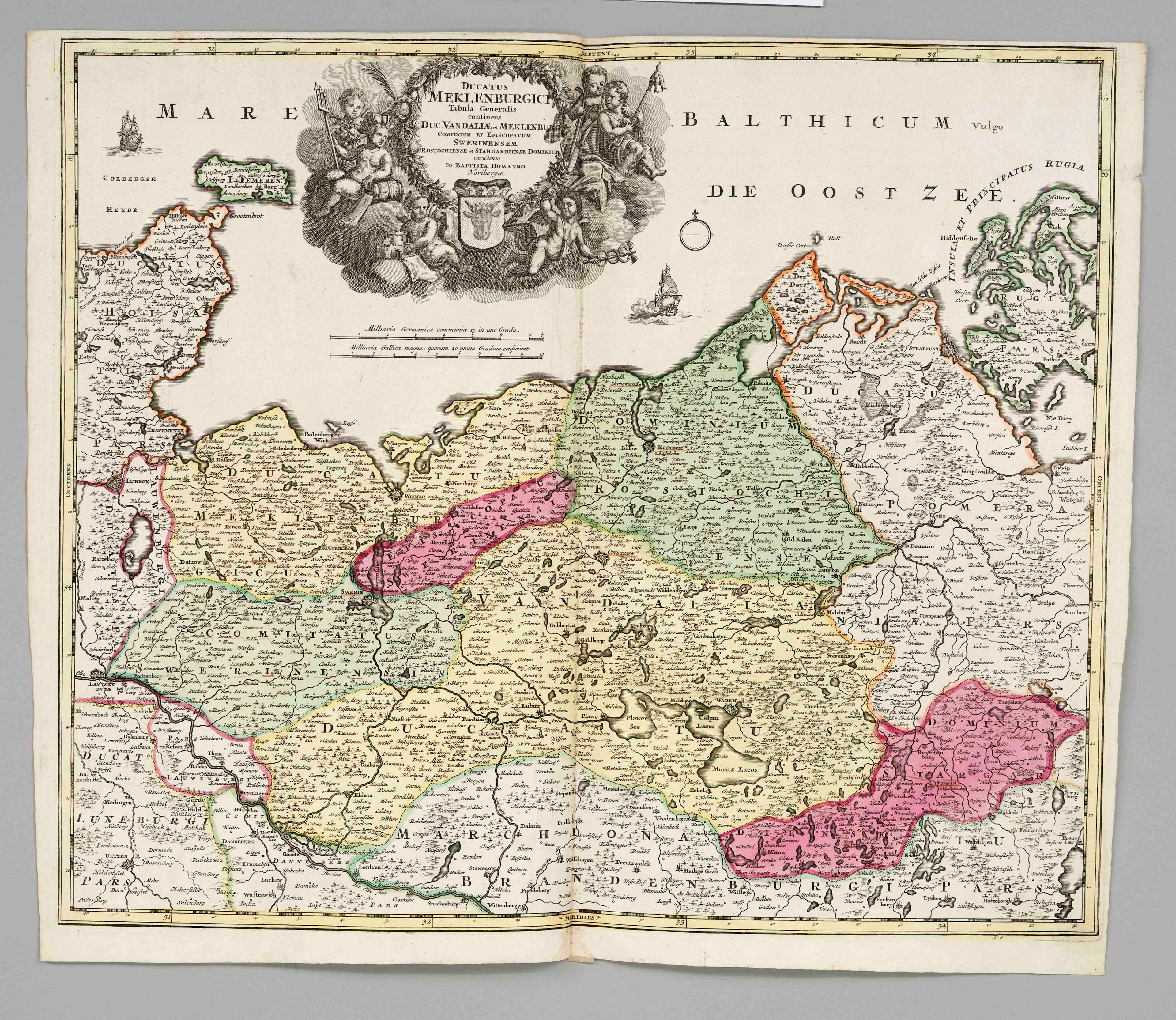 Historische Karte von Mecklenburg