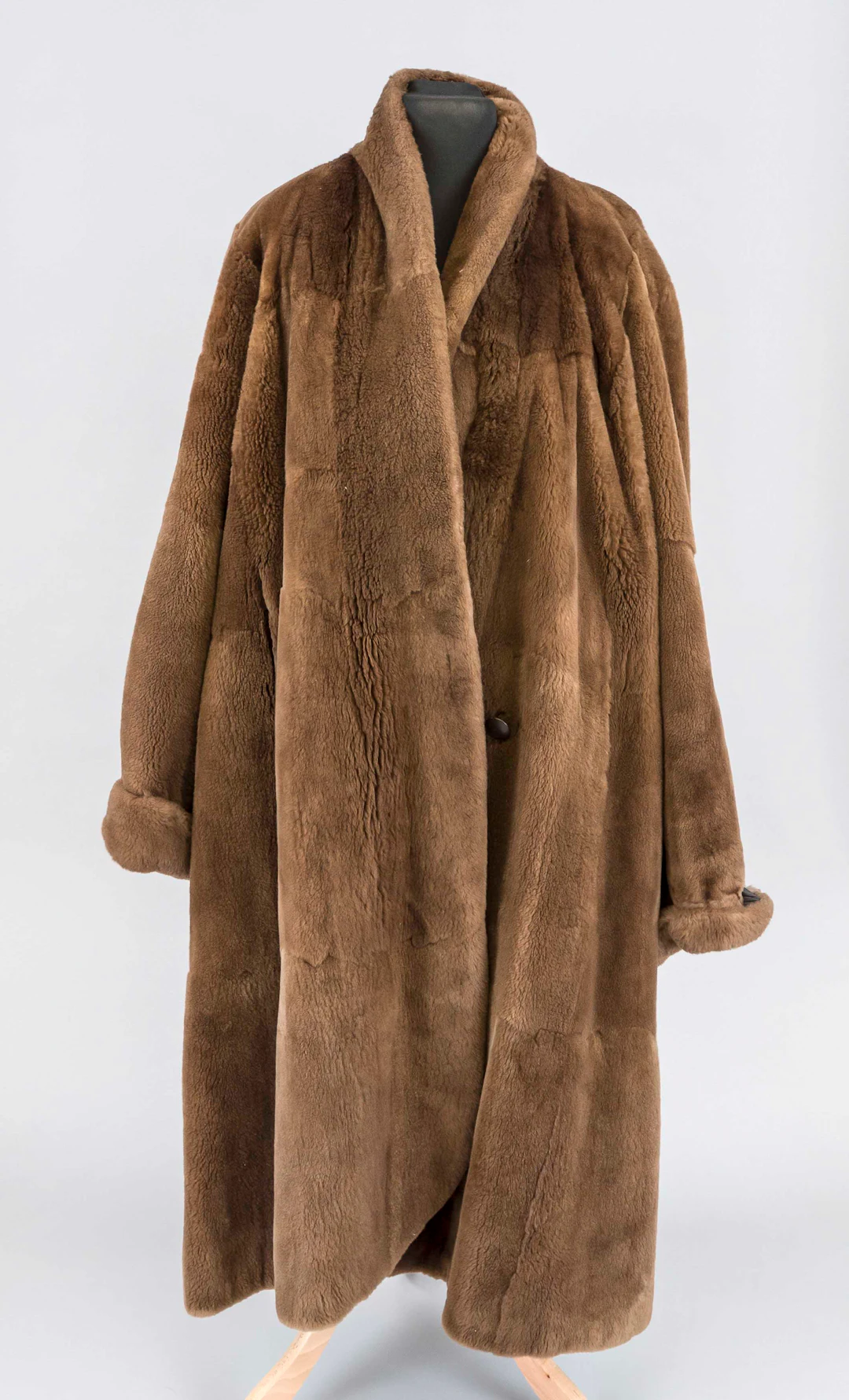 Vintage Pelzmantel, karamellfarbe