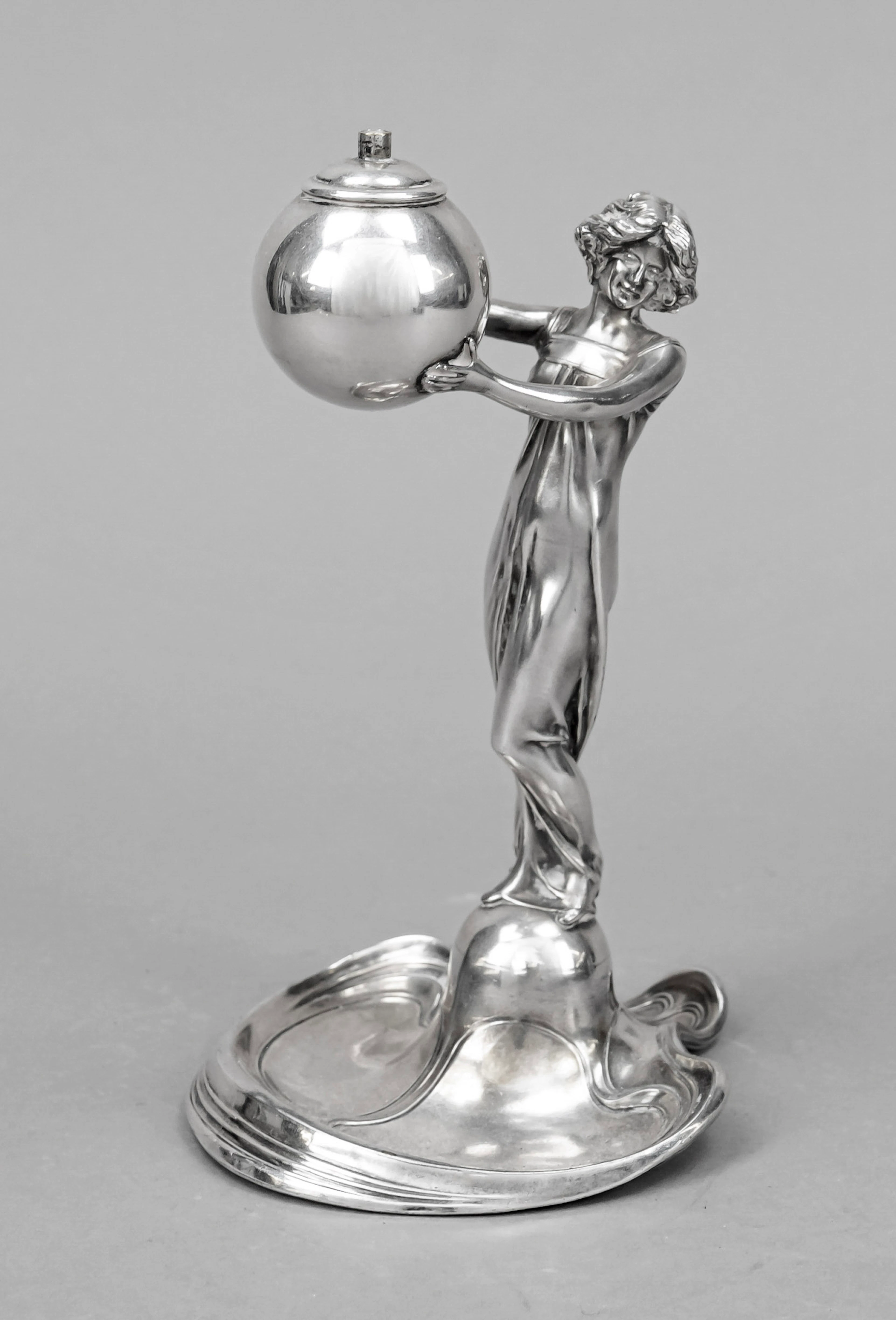 Figürliche Jugendstil-Öllampe, Deuts