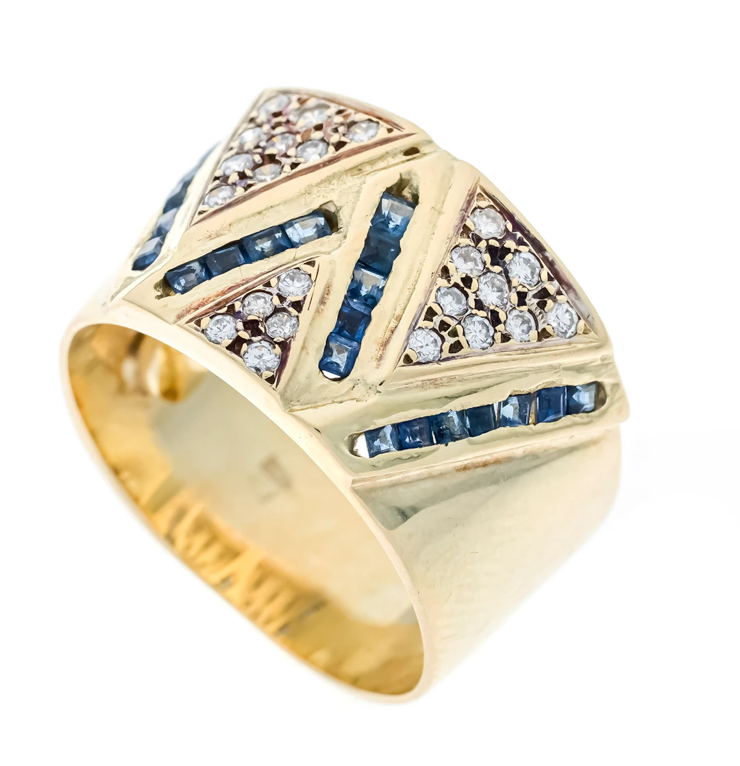 Saphir-Brillant-Ring GG 585/000 u