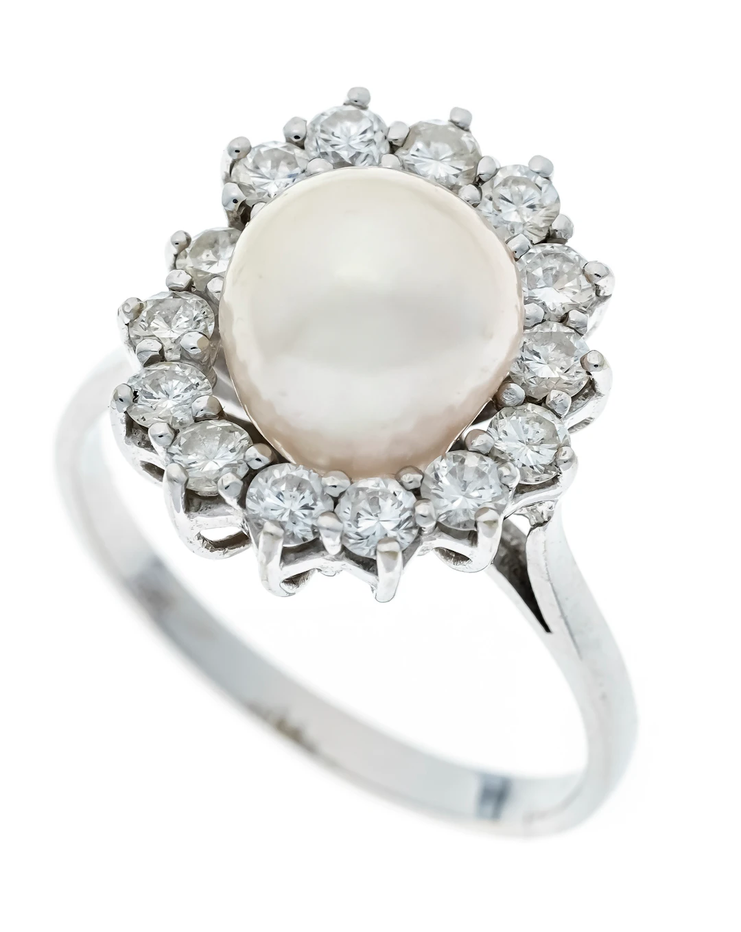 Zuchtperlen-Brillant-Ring WG 585/