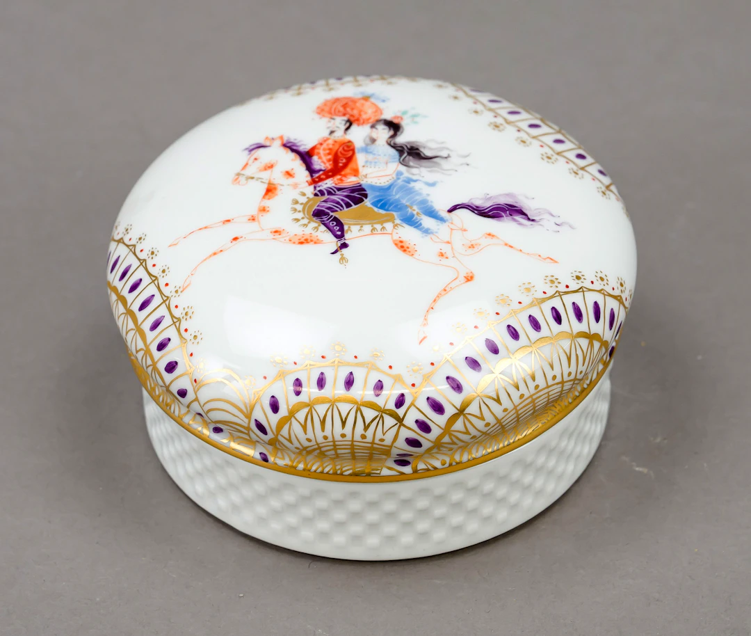 Deckeldose, Meissen, 1980er Jahre