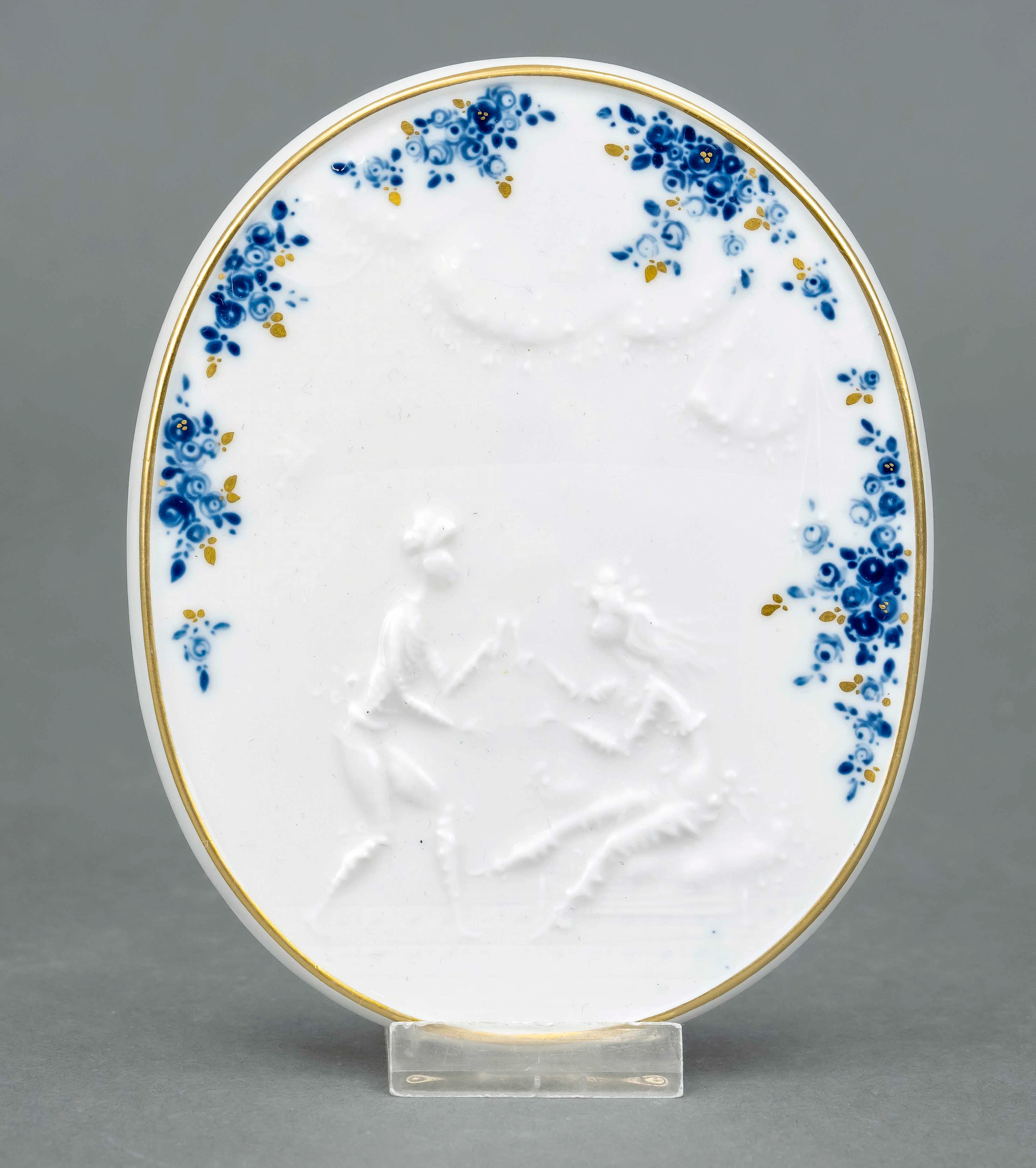 Ovale Wandplakette, Meissen, nach