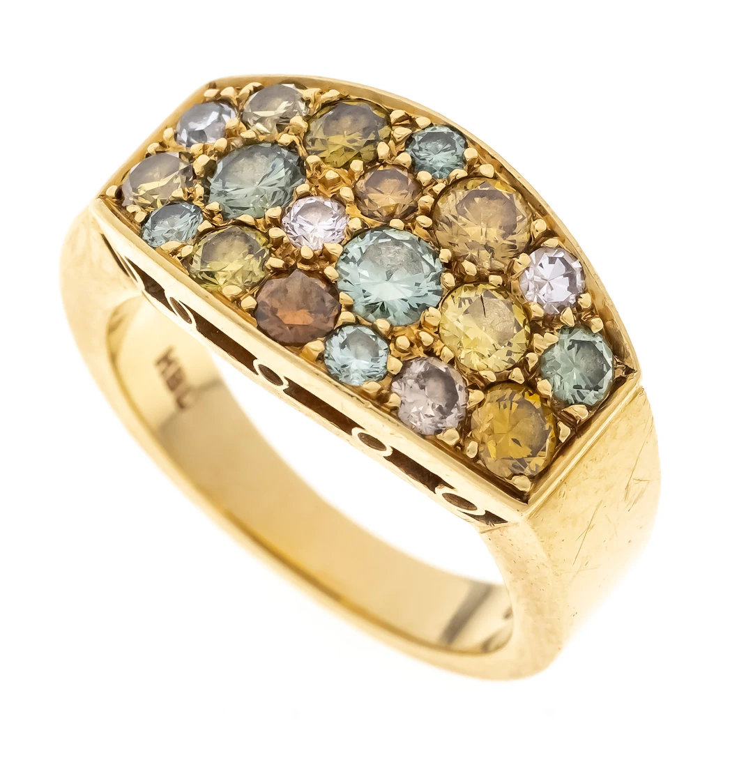 Fancy Brillant-Ring GG 750/000 mi