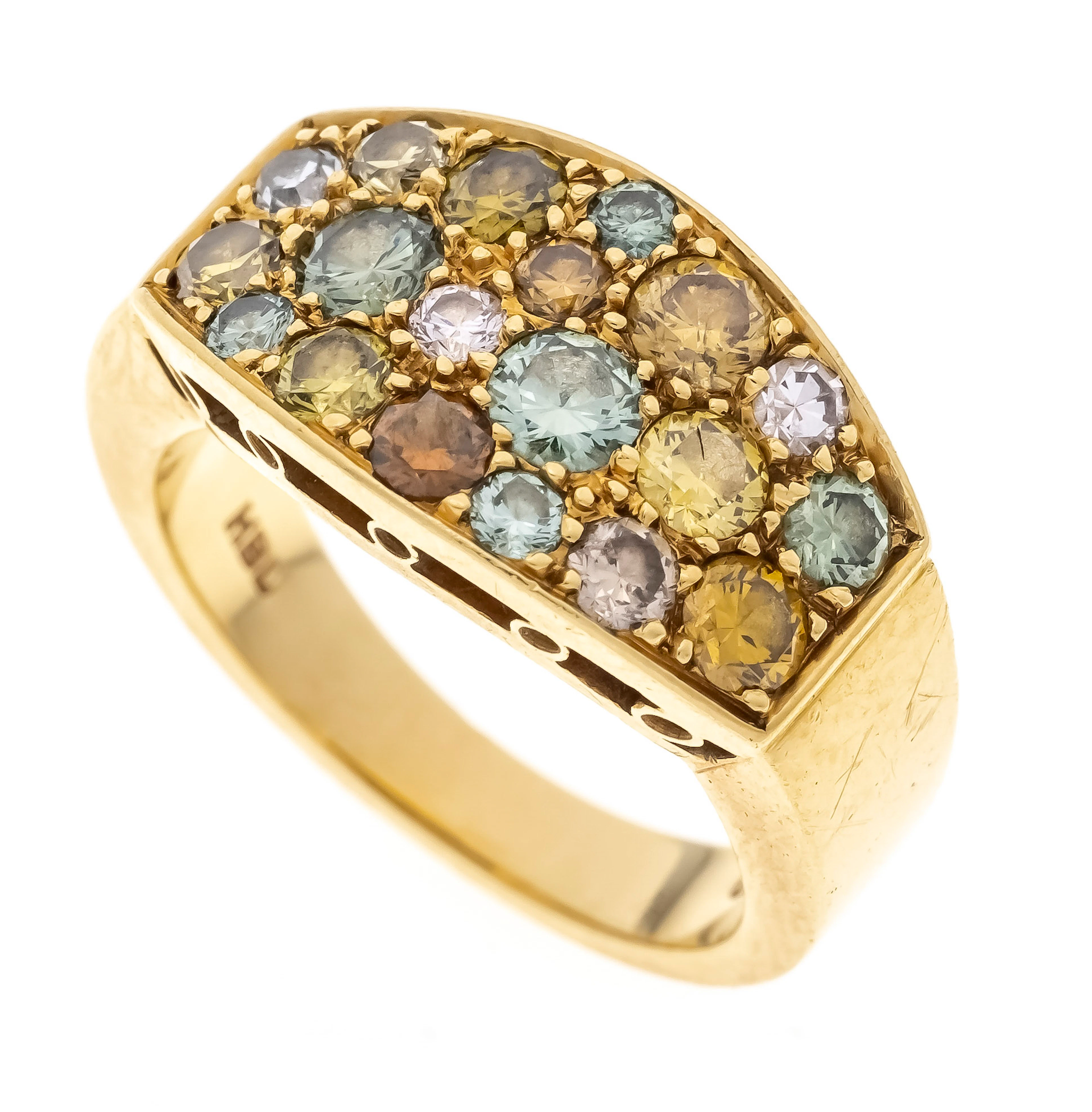 Fancy Brillant-Ring GG 750/000 mi