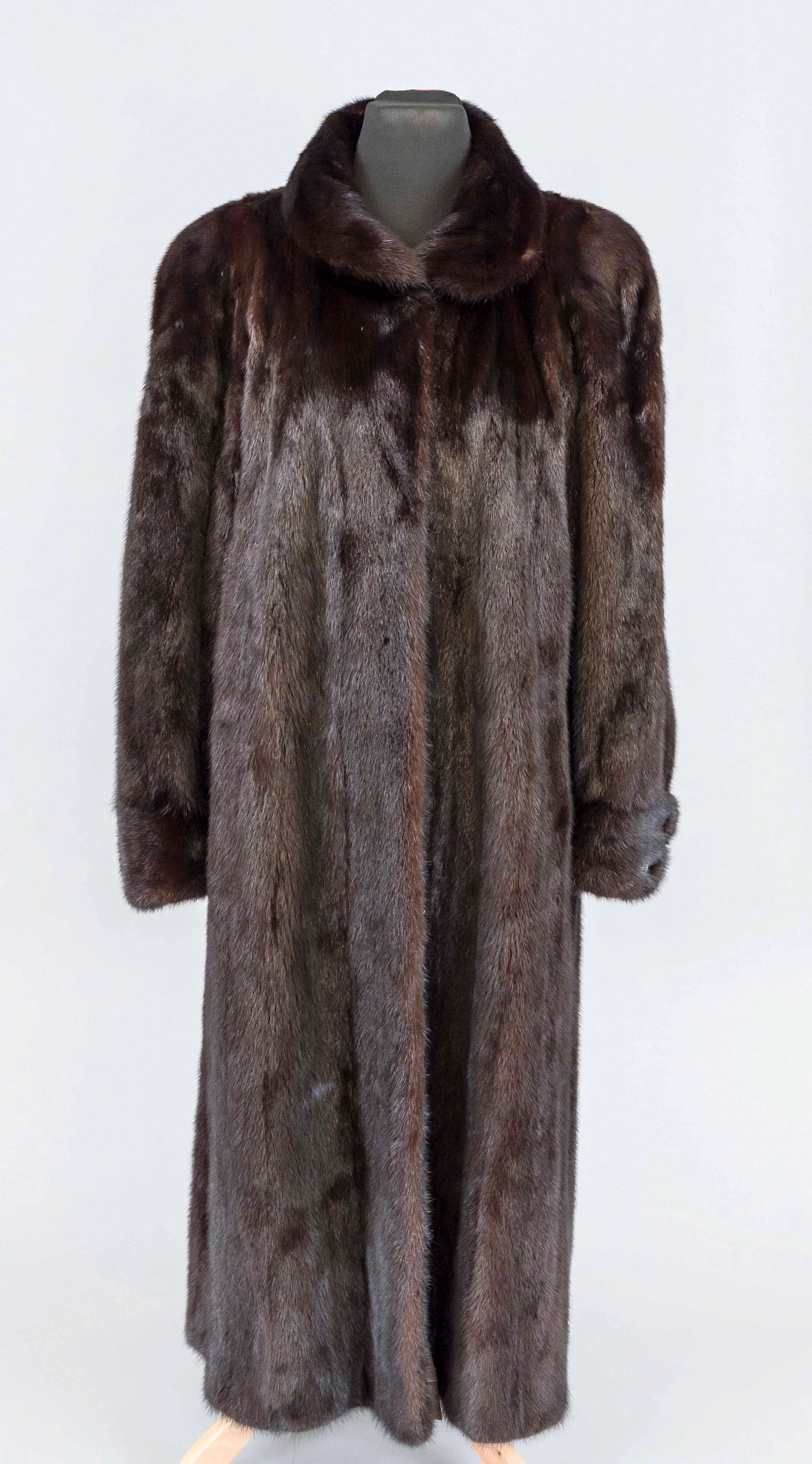 Vintage Pelzmantel, braunschwarz