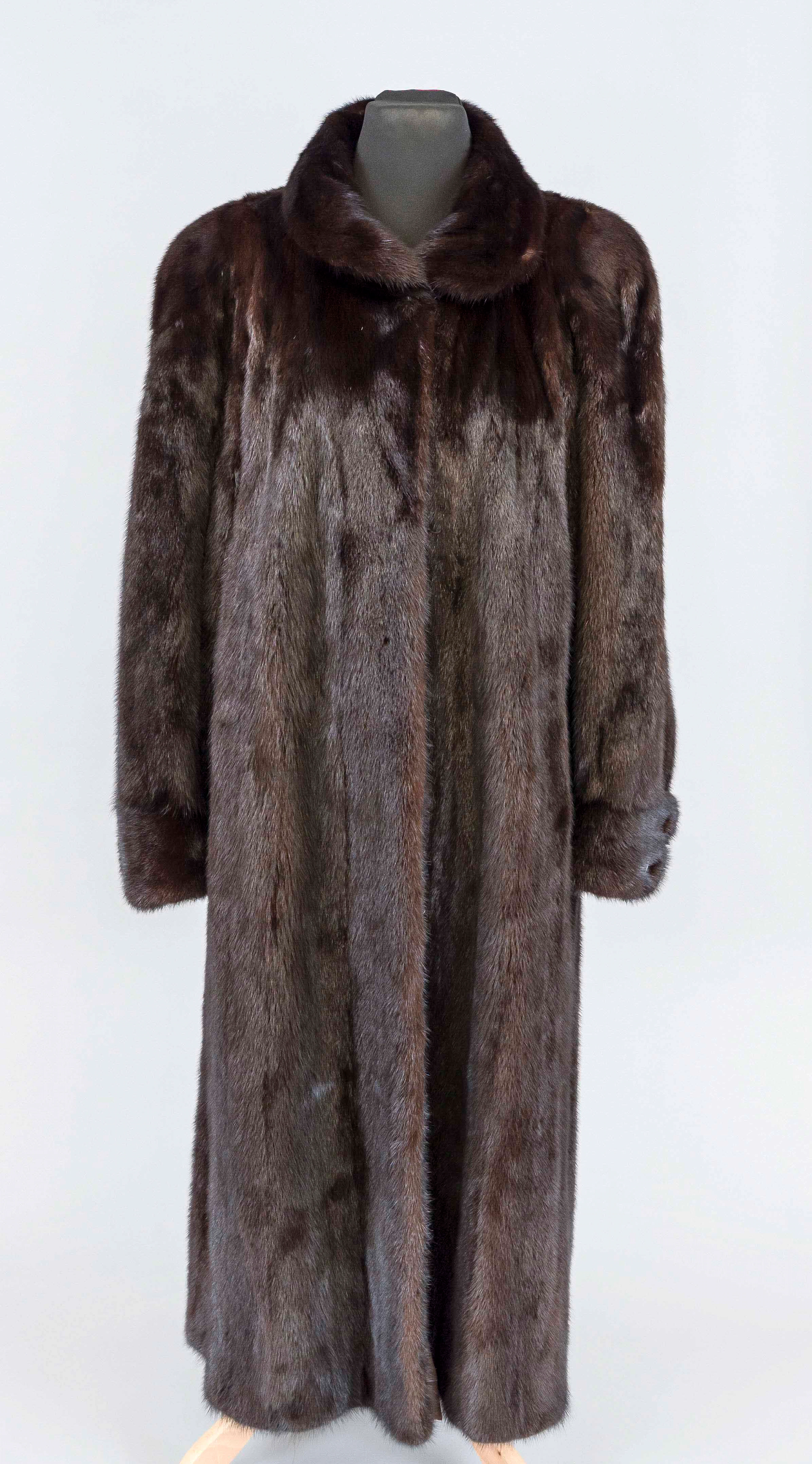 Vintage Pelzmantel, braunschwarz