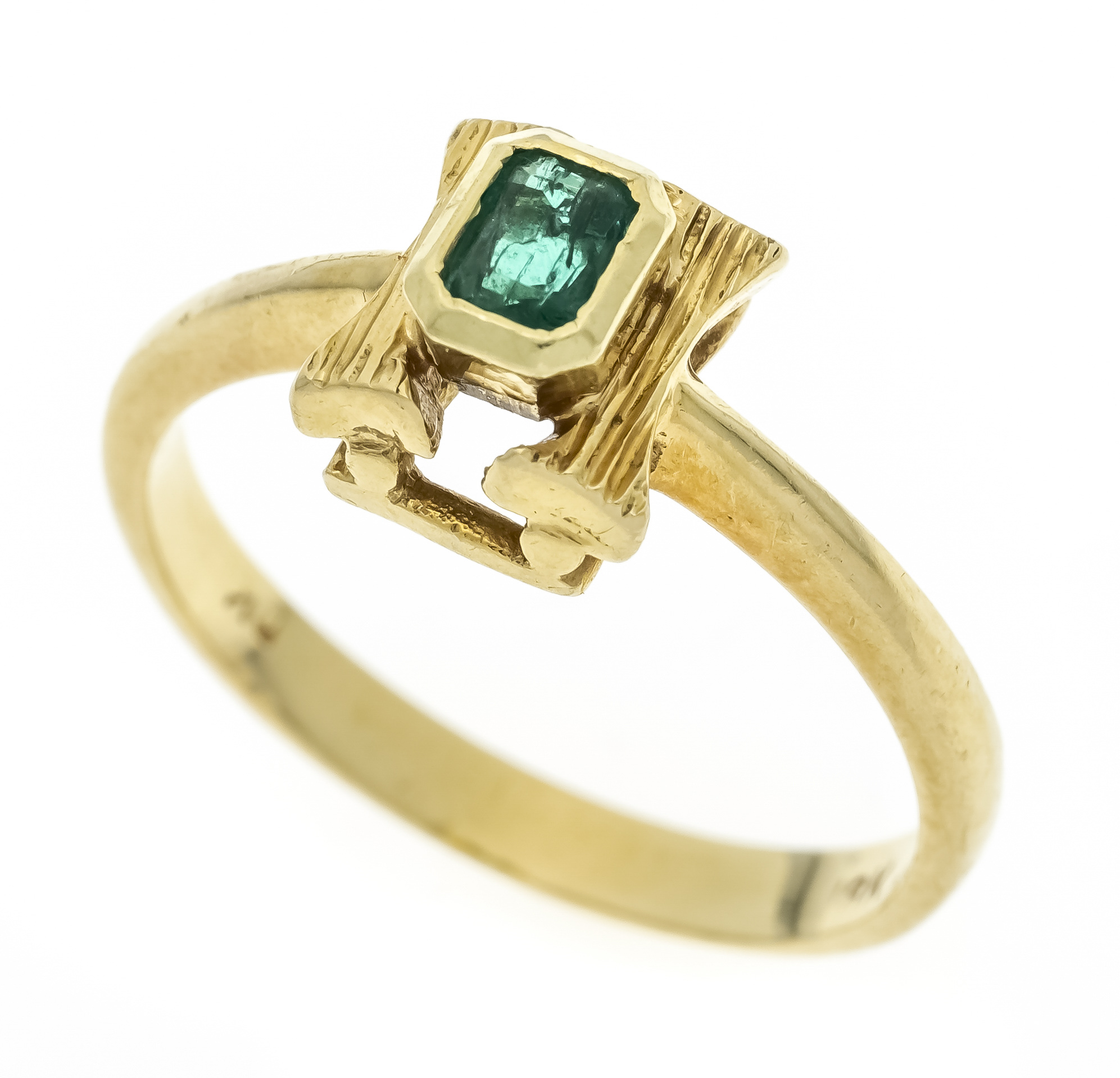 Smaragd-Ring GG 750/000 mit einem i