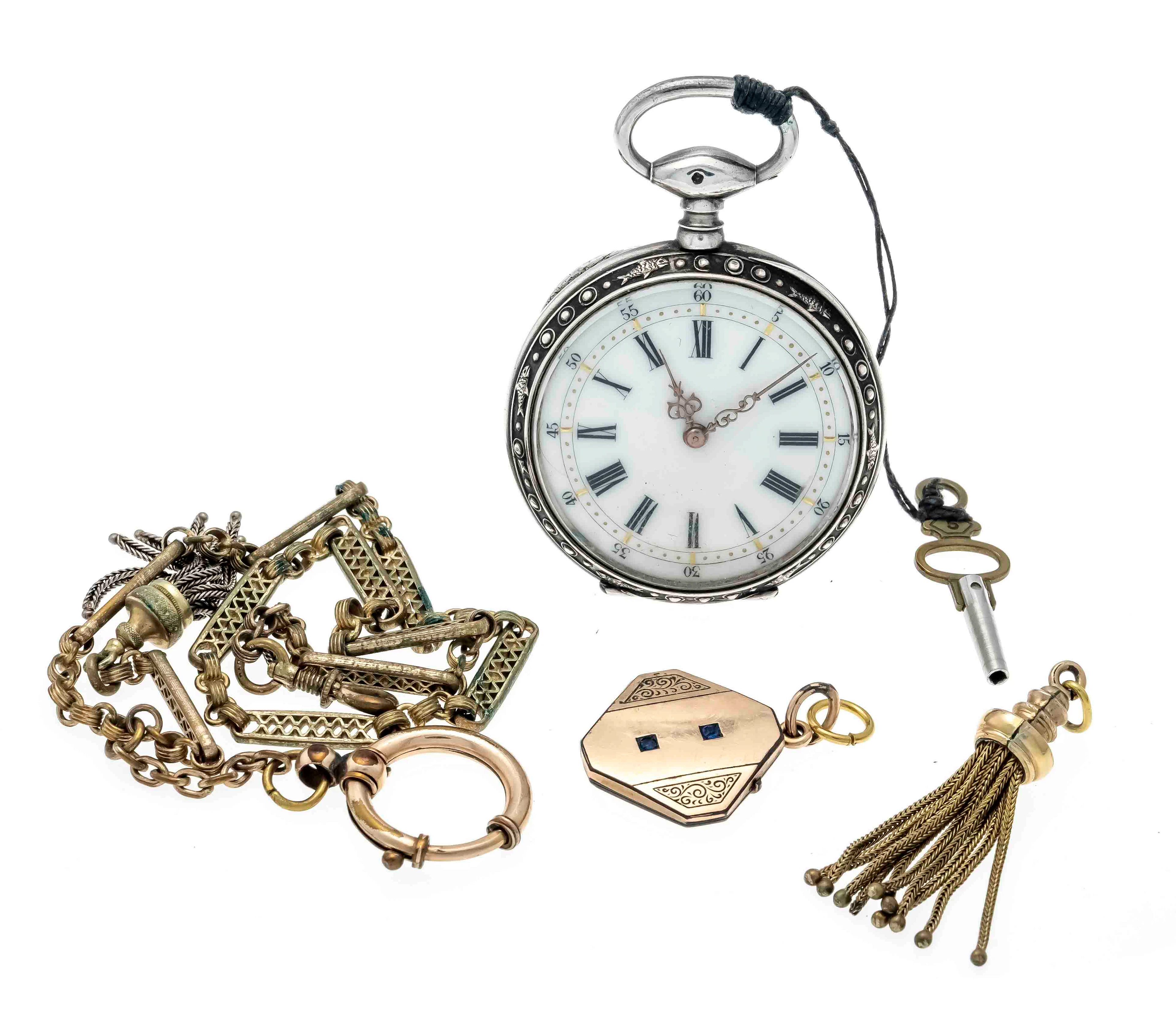 Herrentaschenuhr Silber gemarkt