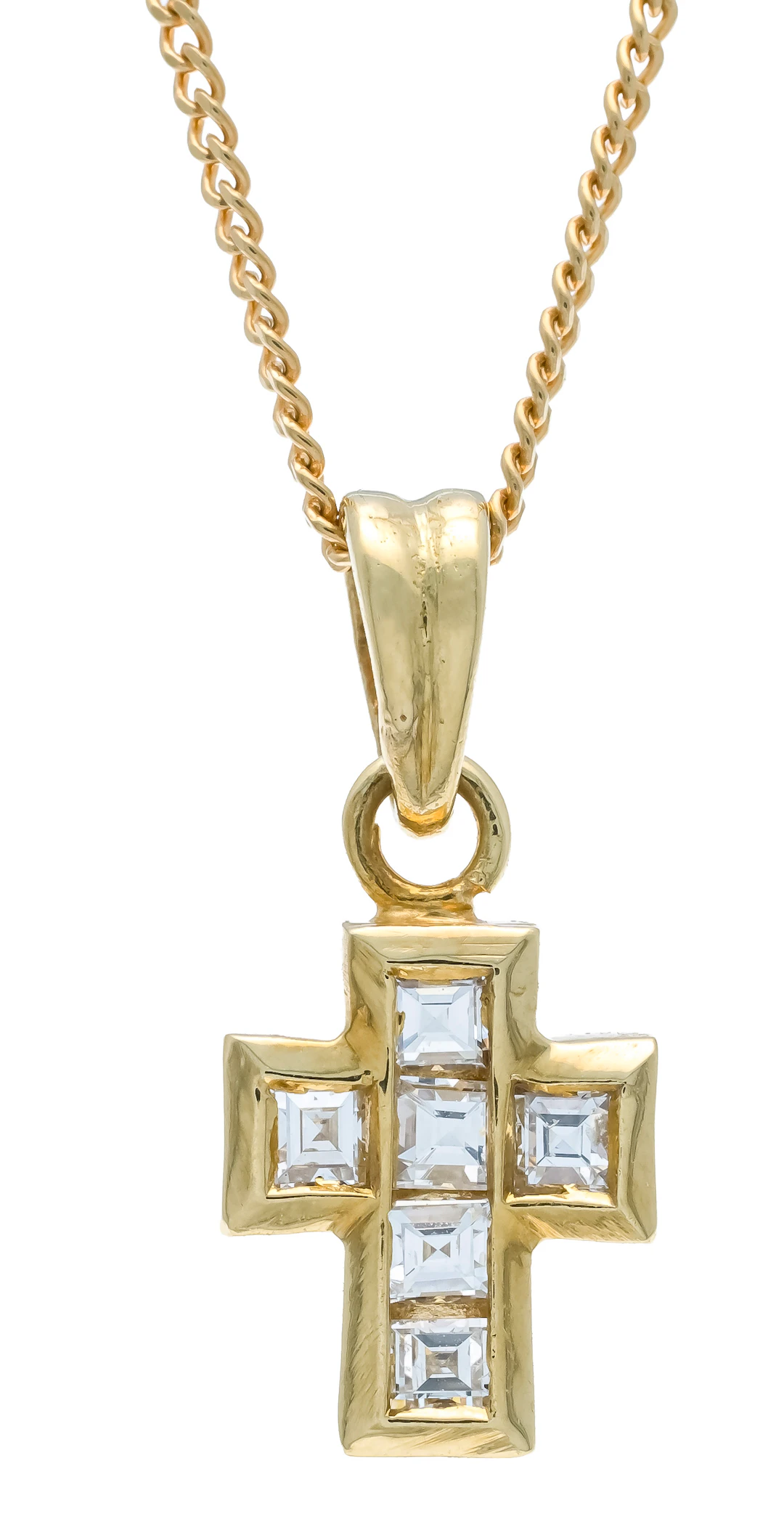 Diamant-Kreuz-Anhänger GG 750/000