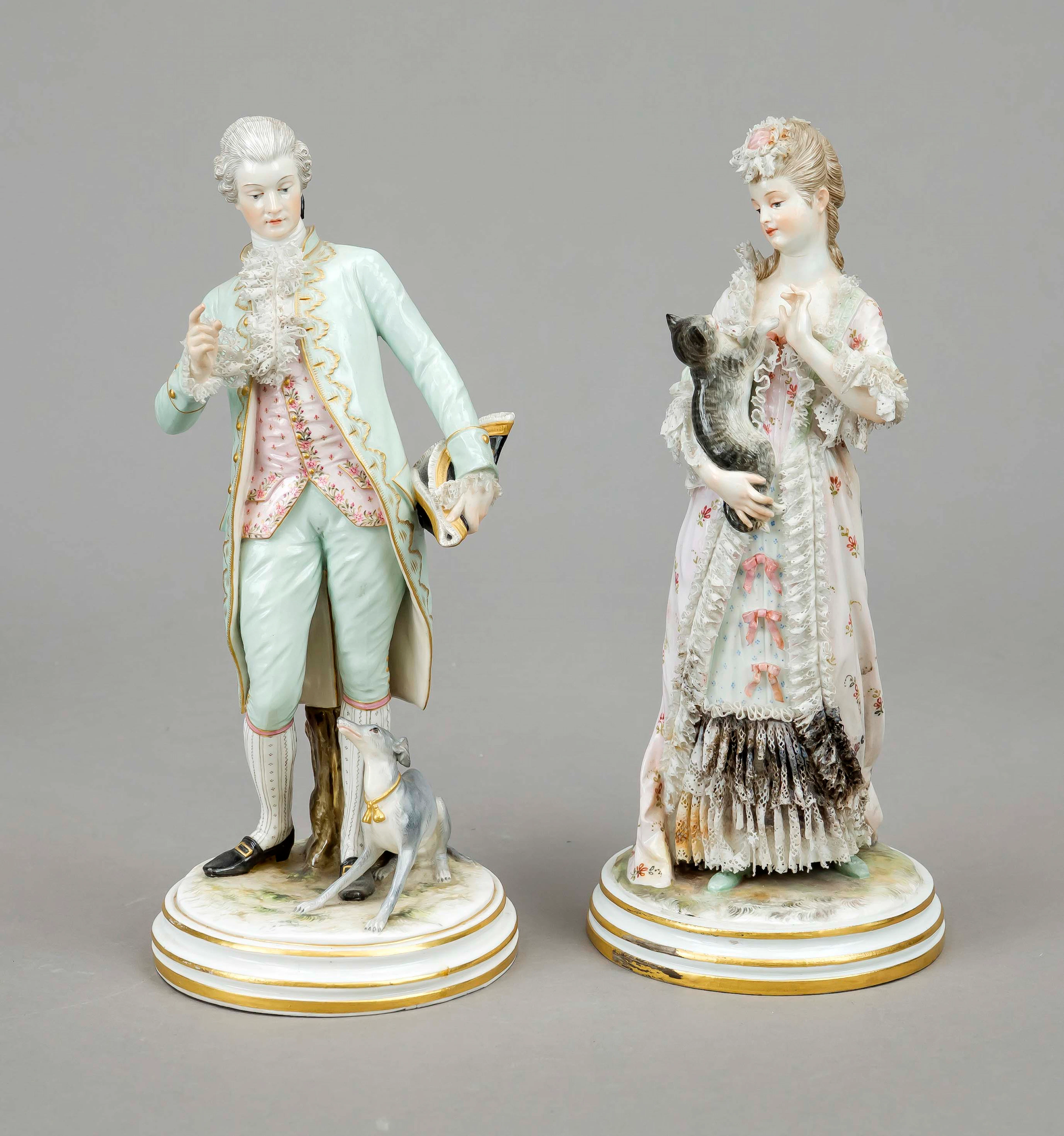 Galantes Paar, Meissen, Knaufschw