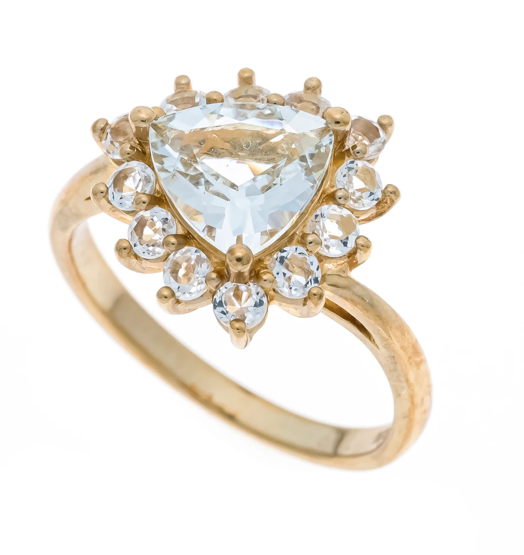 Weißtopas Ring GG 375/000 mit ein
