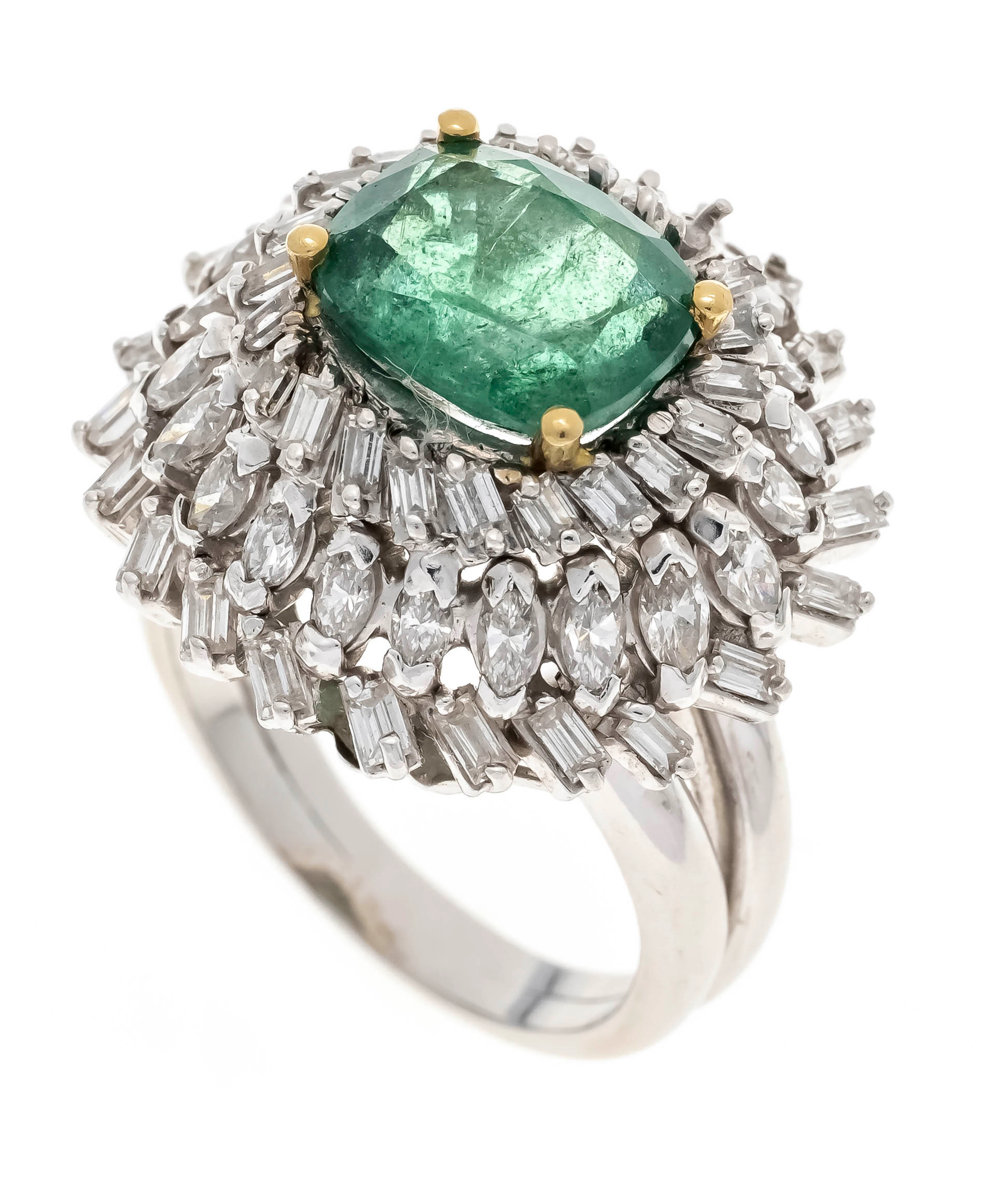 Hochkarätiger Smaragd-Diamant-Rin