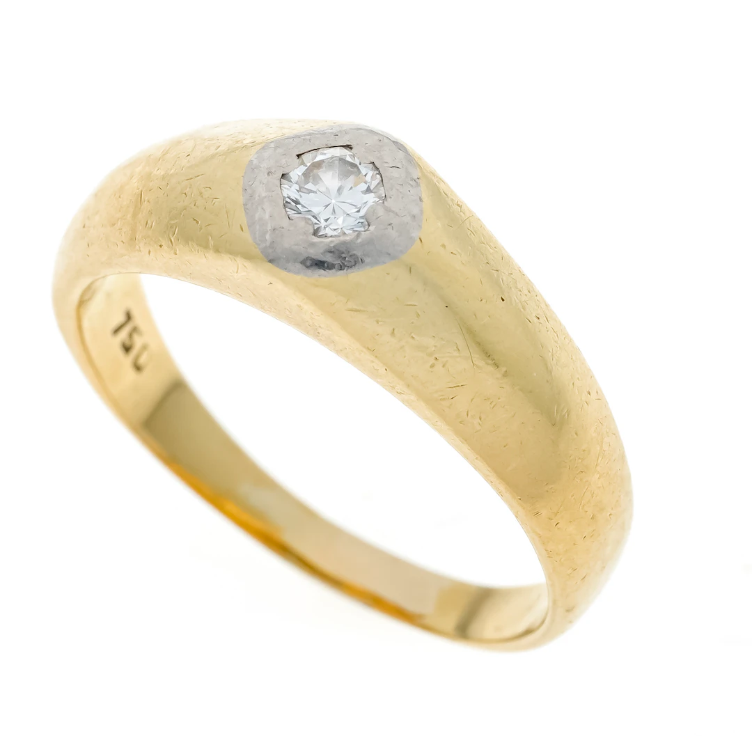 Solitär Brillant-Ring um 1940 GG/