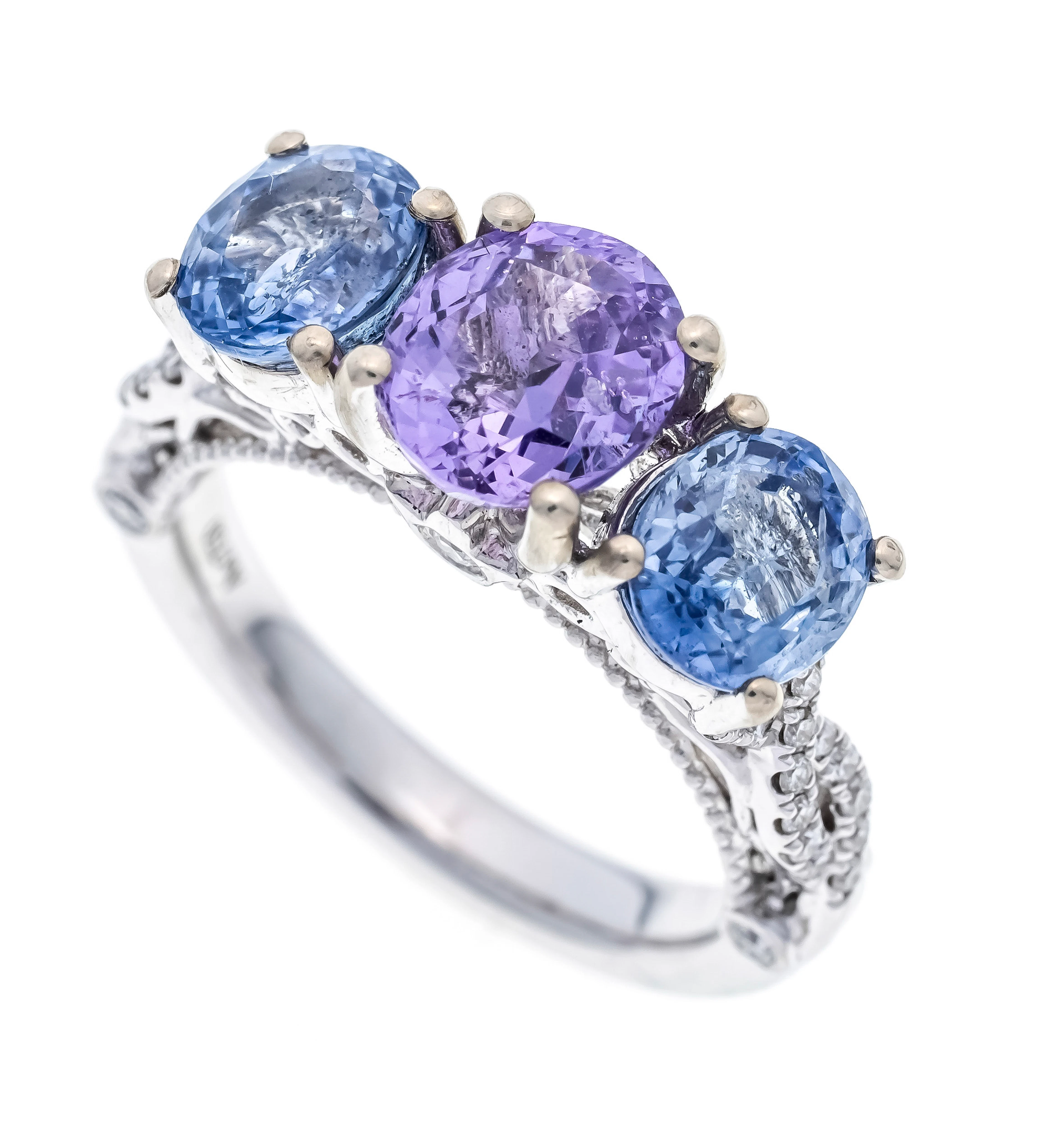Saphir-Brillant-Ring WG 750/000 m