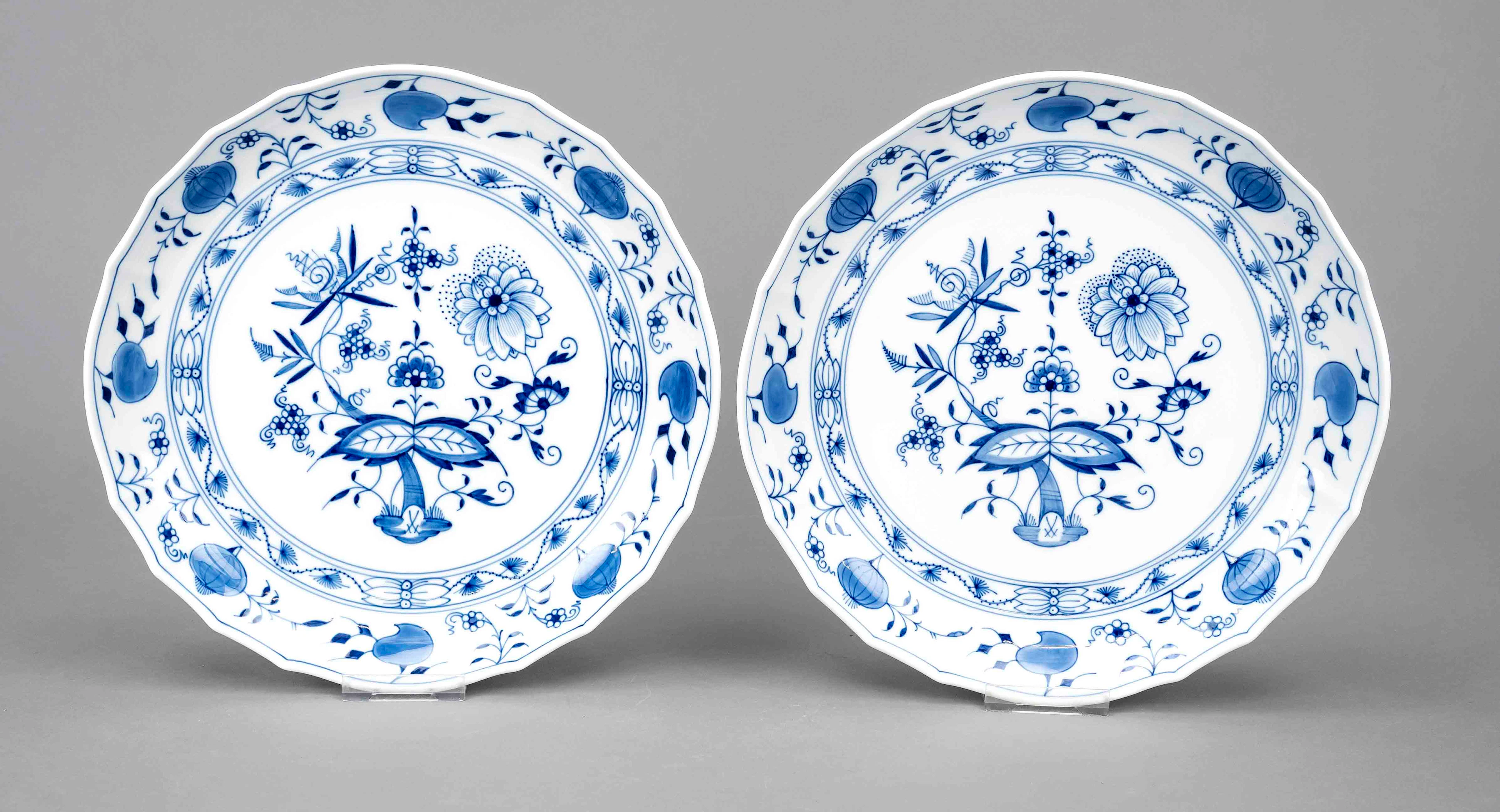 Zwei runde Schalen, Meissen, Mark