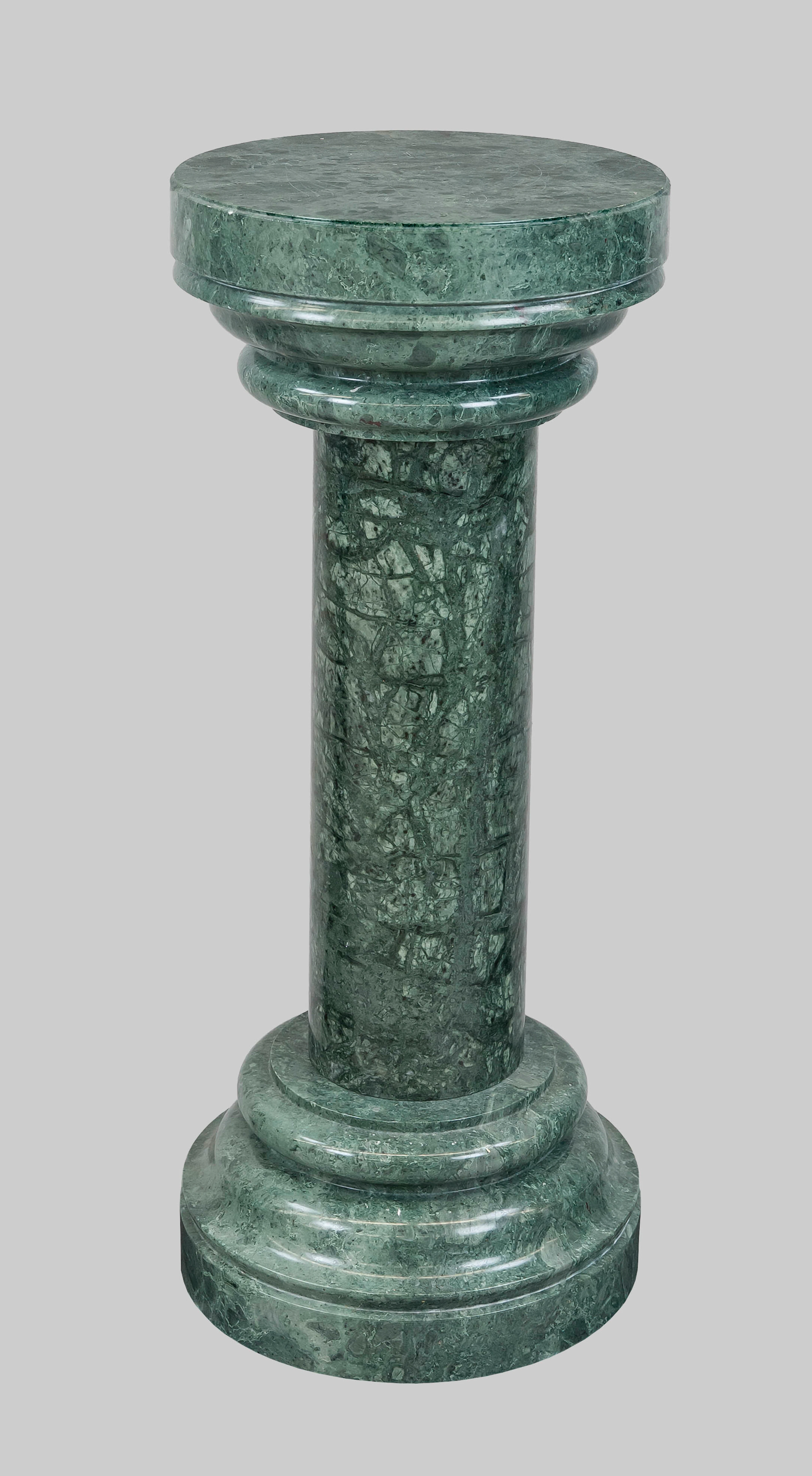 Säule, 20. Jh., spinatgrüner Marm